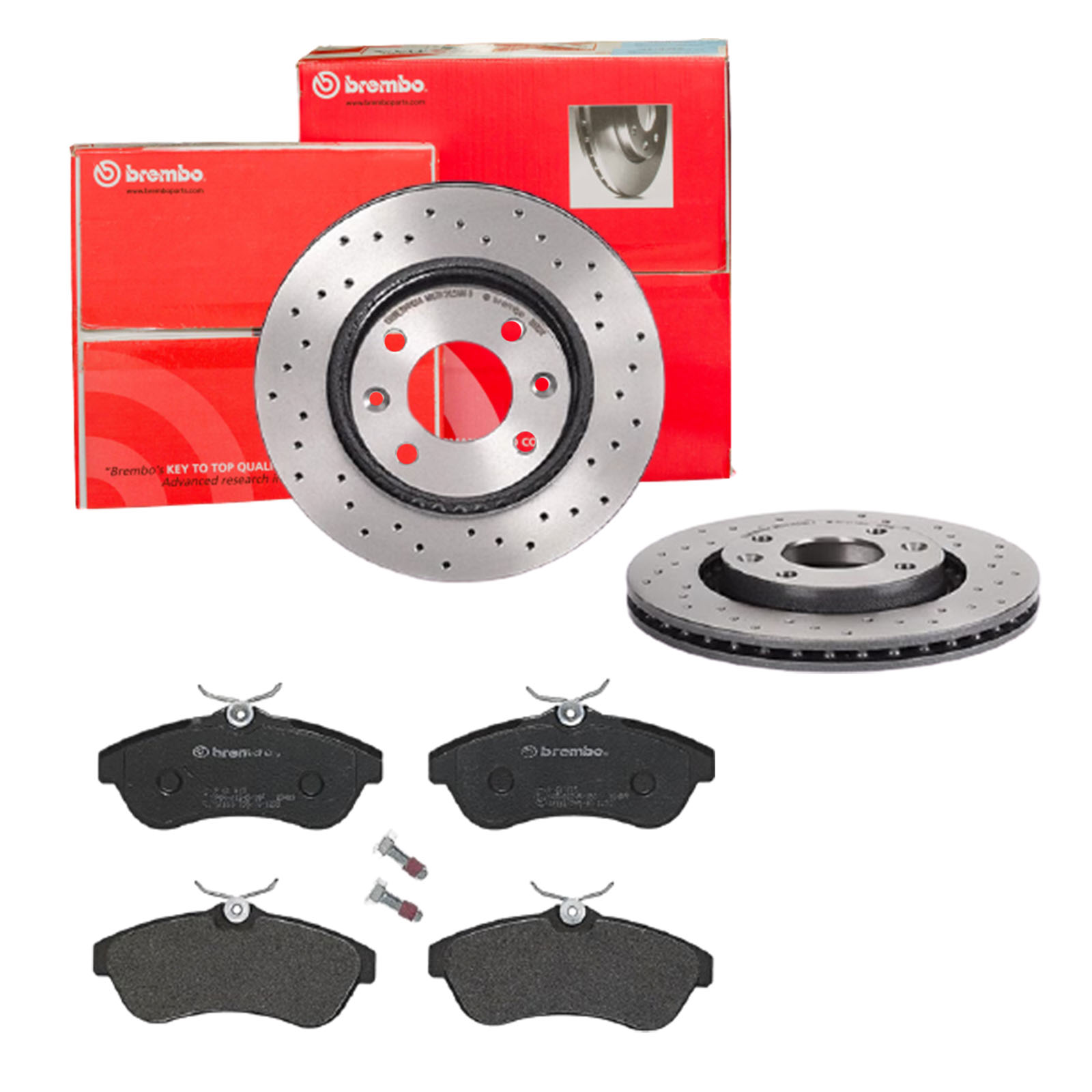 BREMBO Bremsensatz, Scheibenbremse sk8k0f3pv8 Vorderachse Gelocht/innenbel. 266mm 22mm für PEUGEOT CITROËN OPEL FENGSHEN CITROËN (DF-PSA)