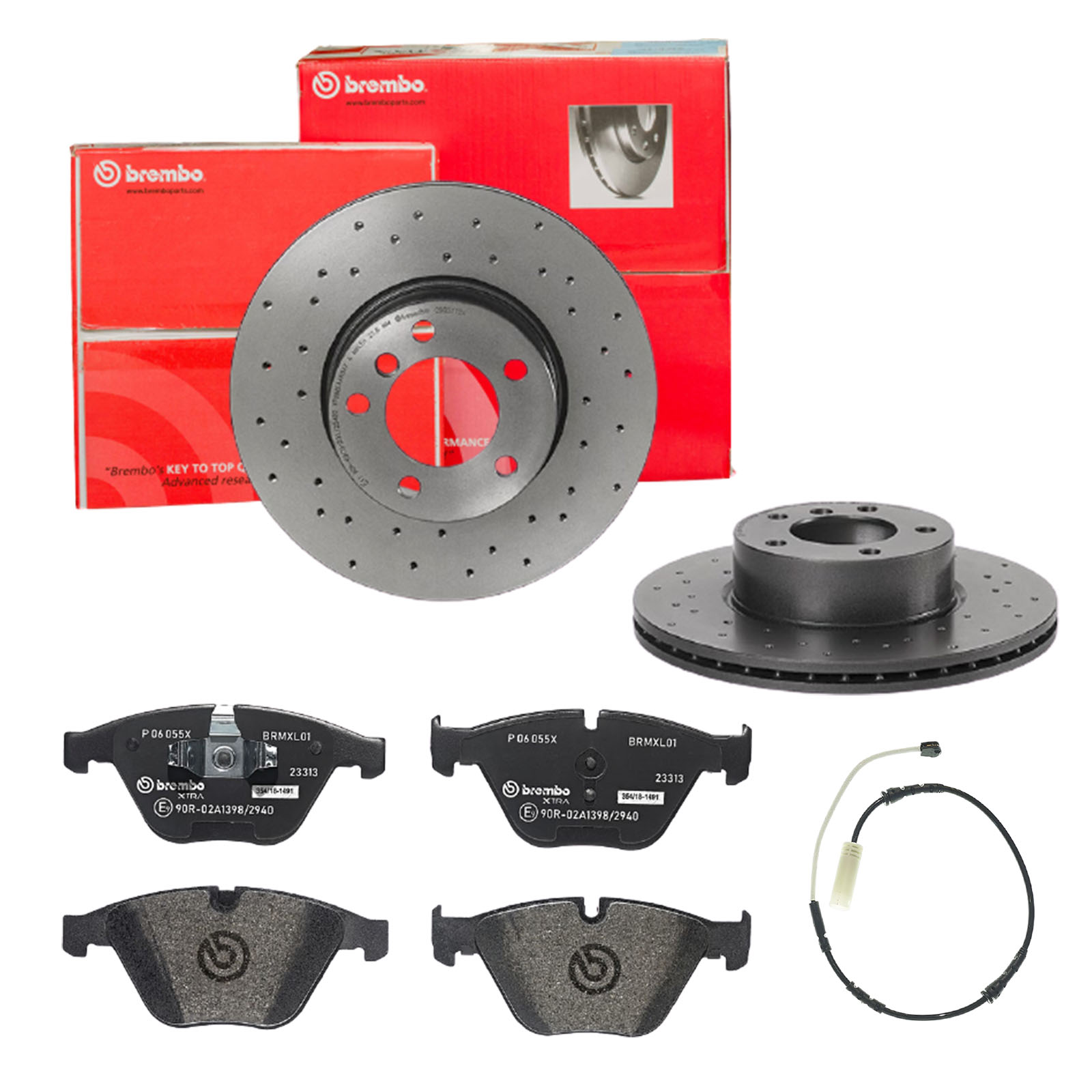 BREMBO Bremsensatz, Scheibenbremse sk8k0f3oi0 Vorderachse Gelocht/innenbel. 312mm 24mm für BMW BMW (BRILLIANCE)
