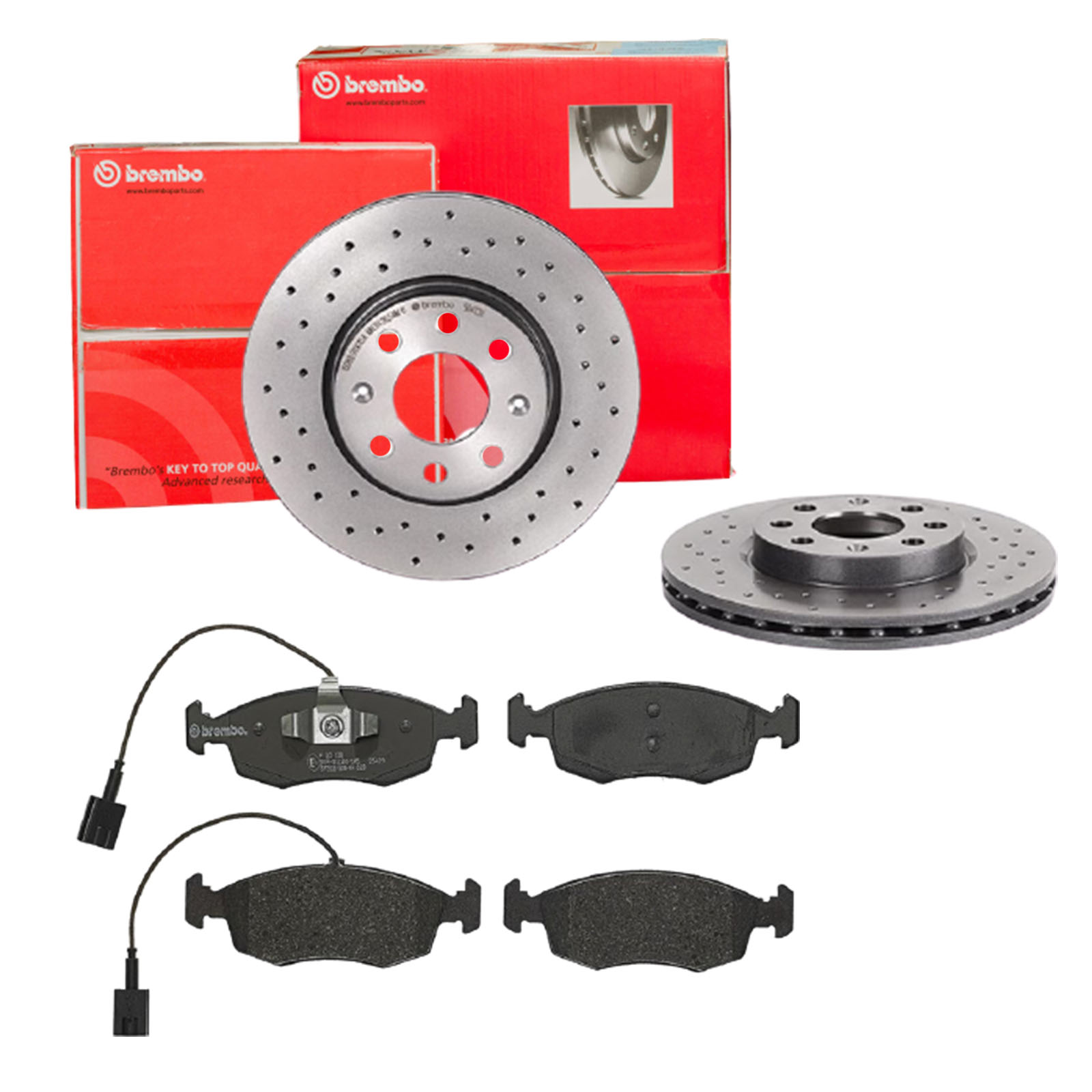 BREMBO Bremsensatz, Scheibenbremse sk8k0f3le8 Vorderachse Gelocht/innenbel. 257mm 22mm für OPEL VAUXHALL FIAT