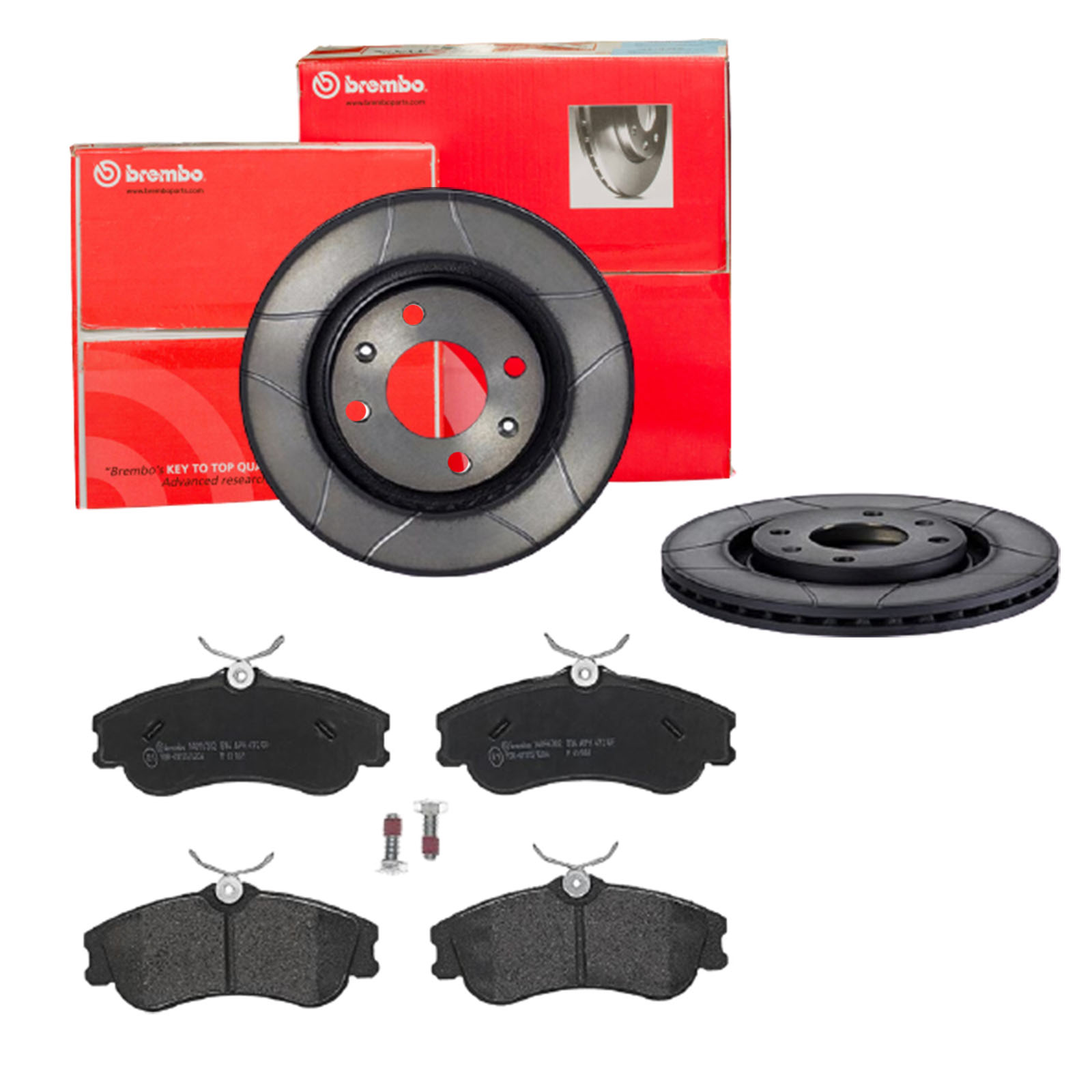 BREMBO Bremsensatz, Scheibenbremse sk8k0f3gc8 Vorderachse Geschlitzt 266mm 20mm für CITROËN PEUGEOT