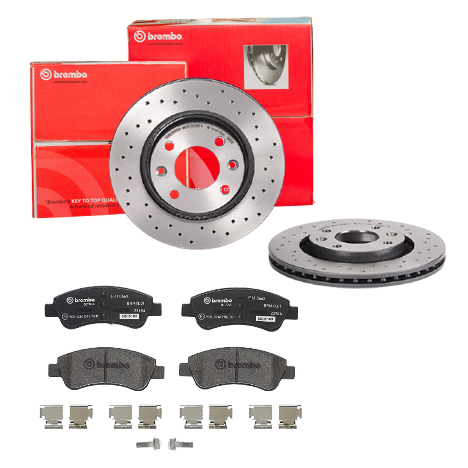 BREMBO Bremsensatz, Scheibenbremse sk8k0f3e07 Vorderachse Gelocht/innenbel. 266mm 22mm für PEUGEOT CITROËN CITROËN (DF-PSA) OPEL FENGSHEN DS PEUGEOT (