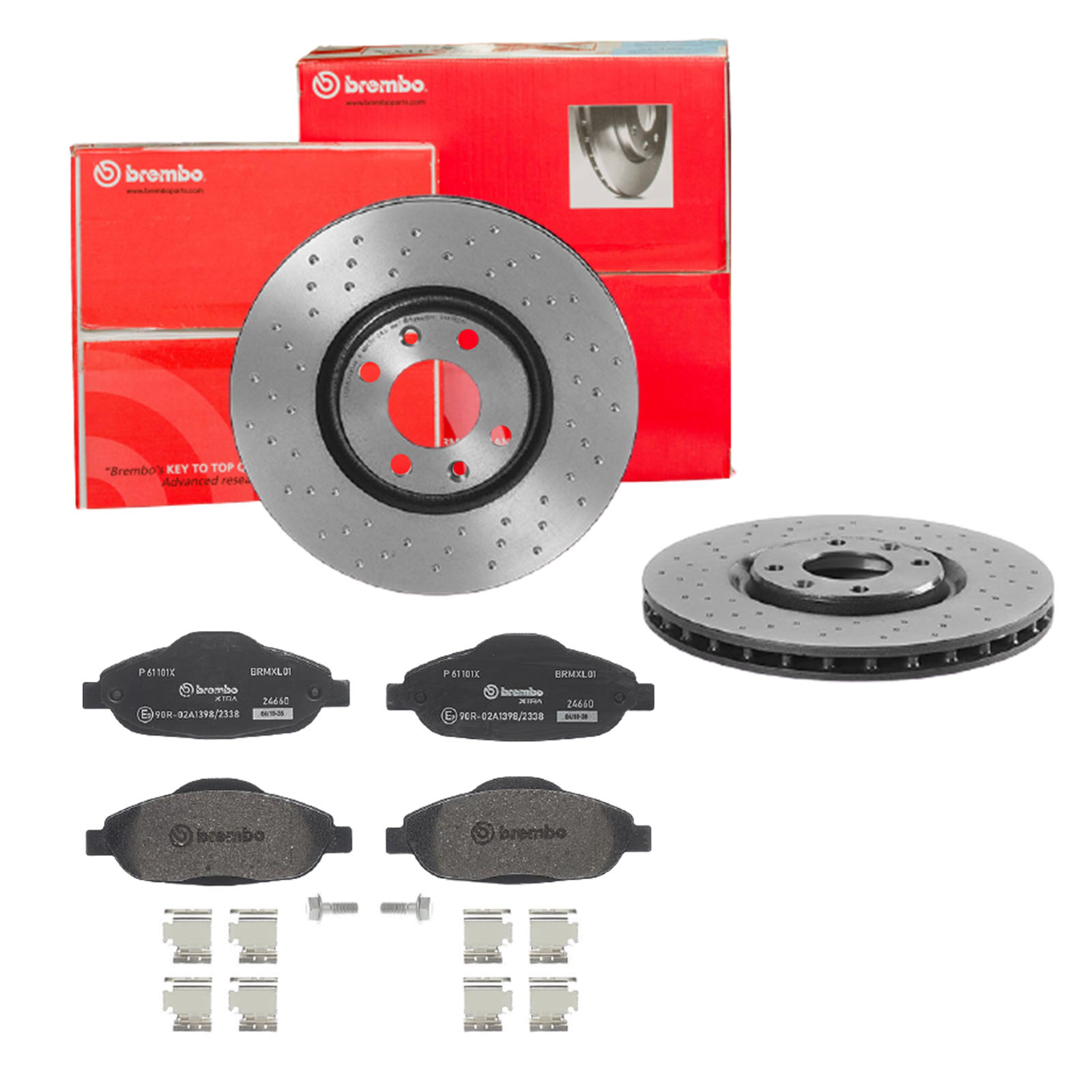 BREMBO Bremsensatz, Scheibenbremse sk8k0f39w3 Vorderachse Gelocht/innenbel. 302mm 26mm für PEUGEOT DS CITROËN DS (CAPSA)
