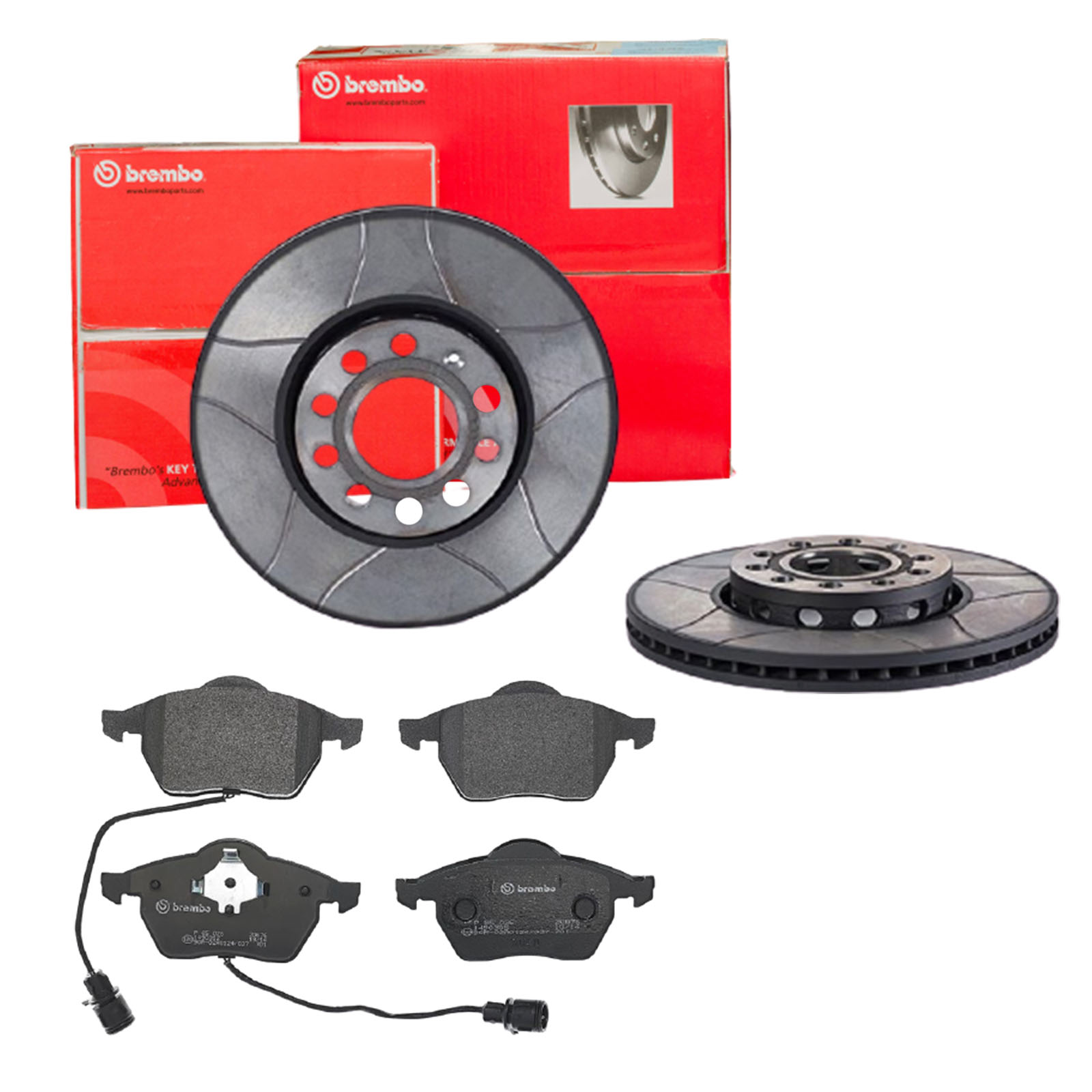 BREMBO Bremsensatz, Scheibenbremse sk8k0f3911 Vorderachse Geschlitzt 288mm 25mm für SKODA AUDI SEAT VW ZHONGHUA (BRILLIANCE) AUDI (FAW)