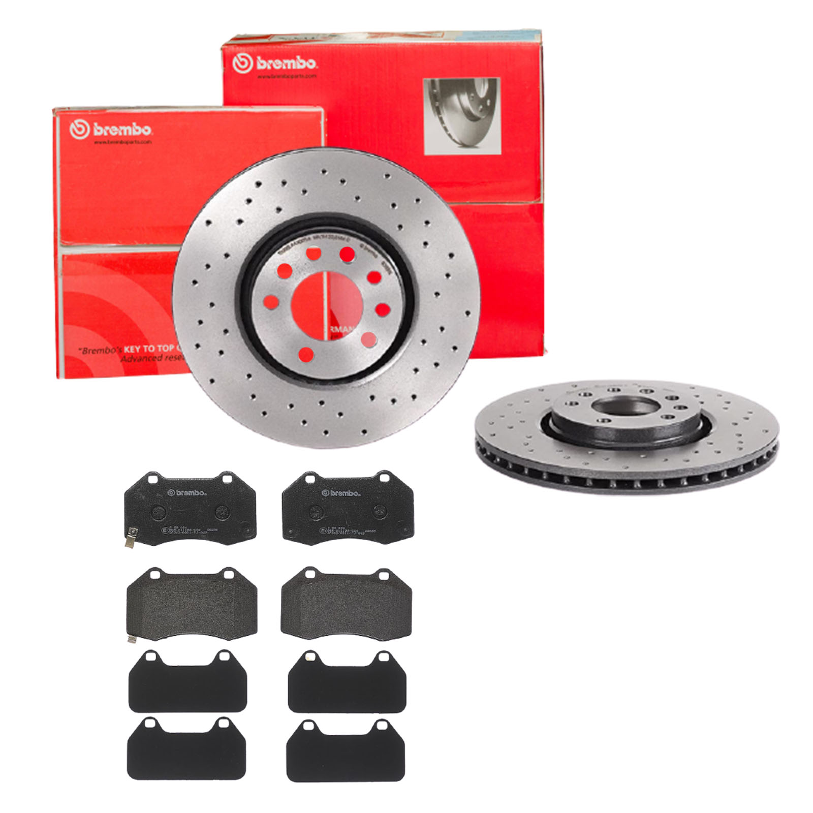 BREMBO Bremsensatz, Scheibenbremse sk8k0f35g3 Vorderachse Gelocht/innenbel. 308mm 25mm für OPEL SAAB VAUXHALL