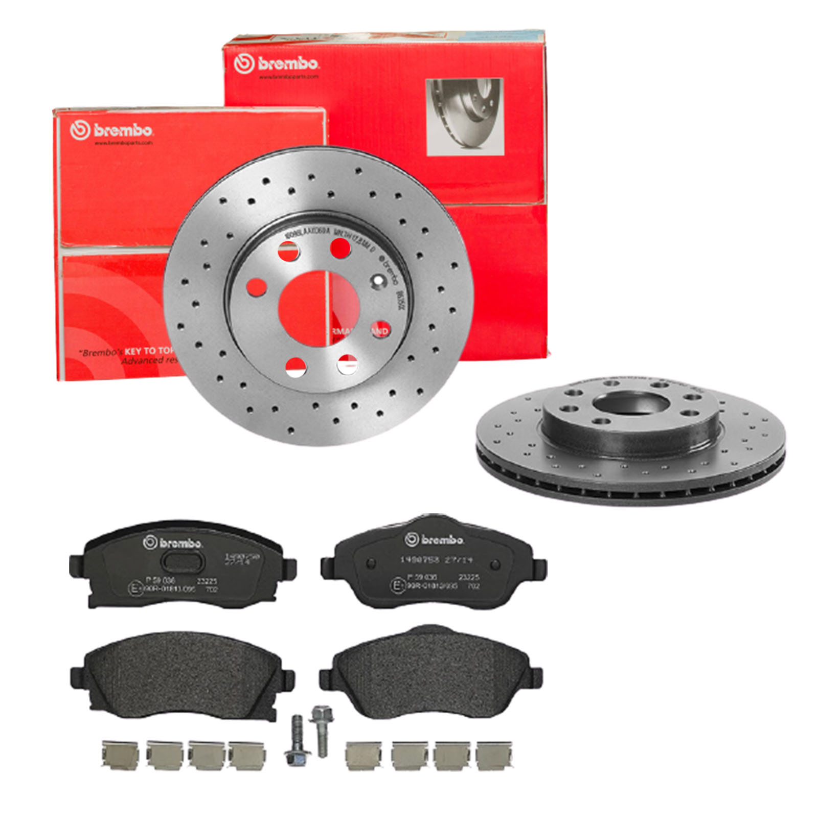 BREMBO Bremsensatz, Scheibenbremse sk8k0f3323 Vorderachse Gelocht/innenbel. 240mm 20mm für OPEL VAUXHALL GENERAL MOTORS