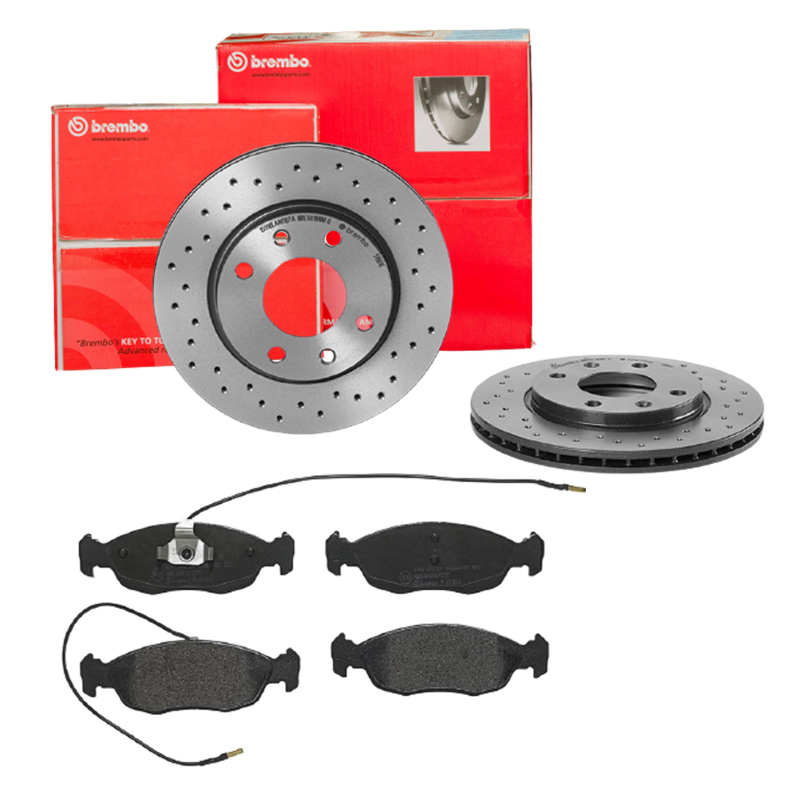 BREMBO Bremsensatz, Scheibenbremse sk8k0f31n5 Vorderachse Gelocht/innenbel. 247mm 20mm für PEUGEOT CITROËN