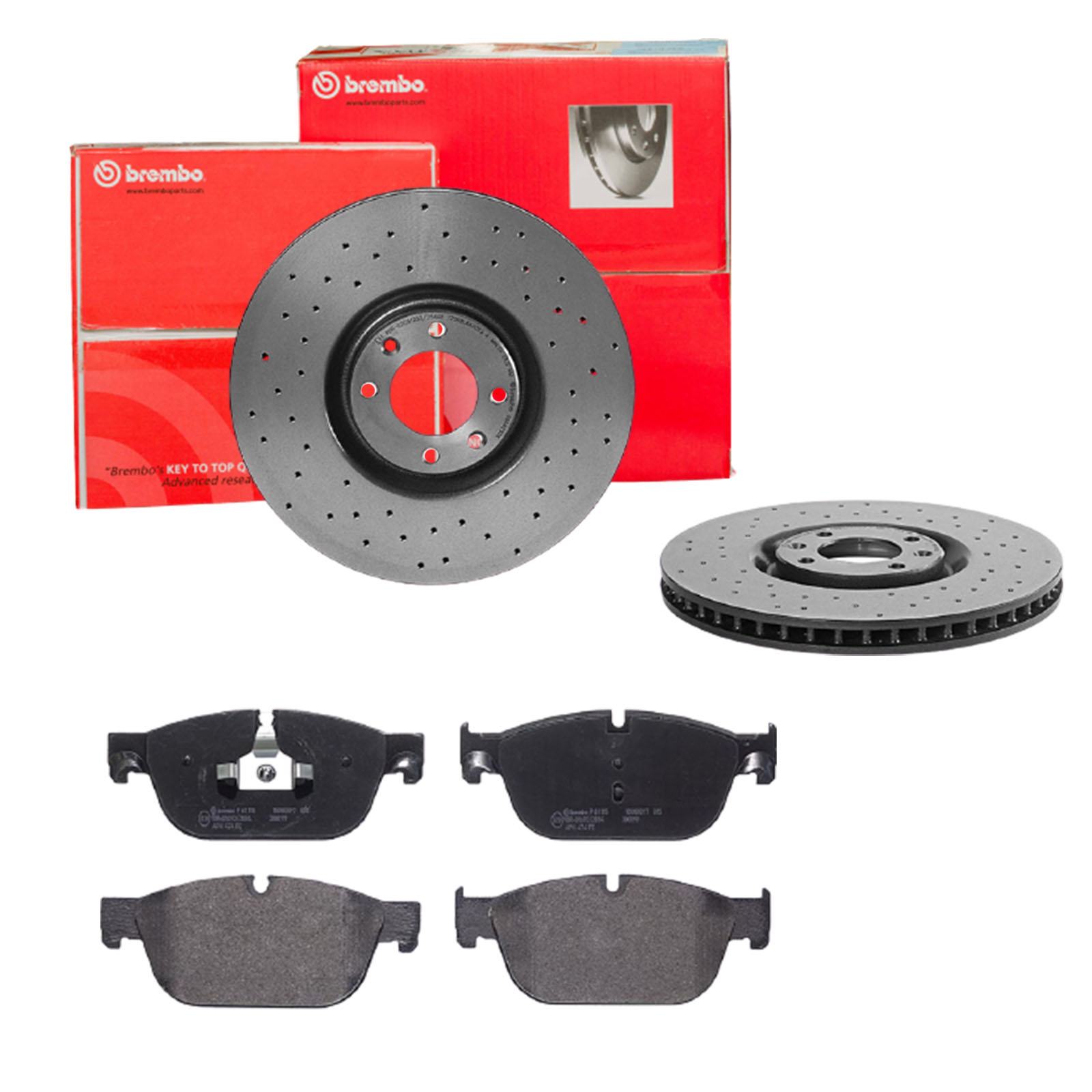 BREMBO Bremsensatz, Scheibenbremse sk8k0f30j3 Vorderachse Gelocht/innenbel. 340mm 30mm für CITROËN PEUGEOT DS