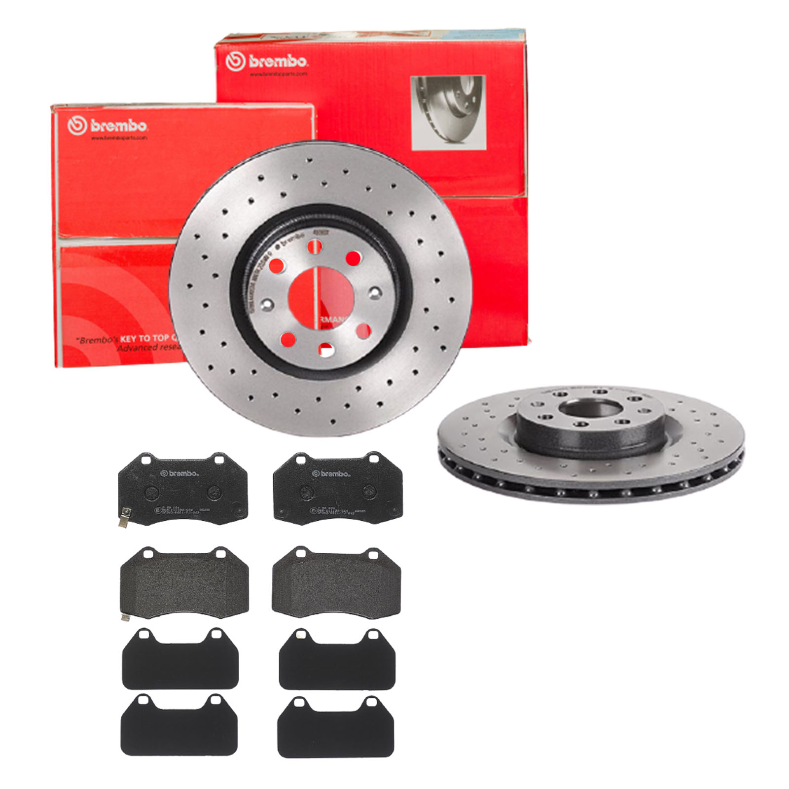 BREMBO Bremsensatz, Scheibenbremse sk8k0f2y33 Vorderachse Gelocht/innenbel. 284mm 22mm für OPEL FIAT VAUXHALL
