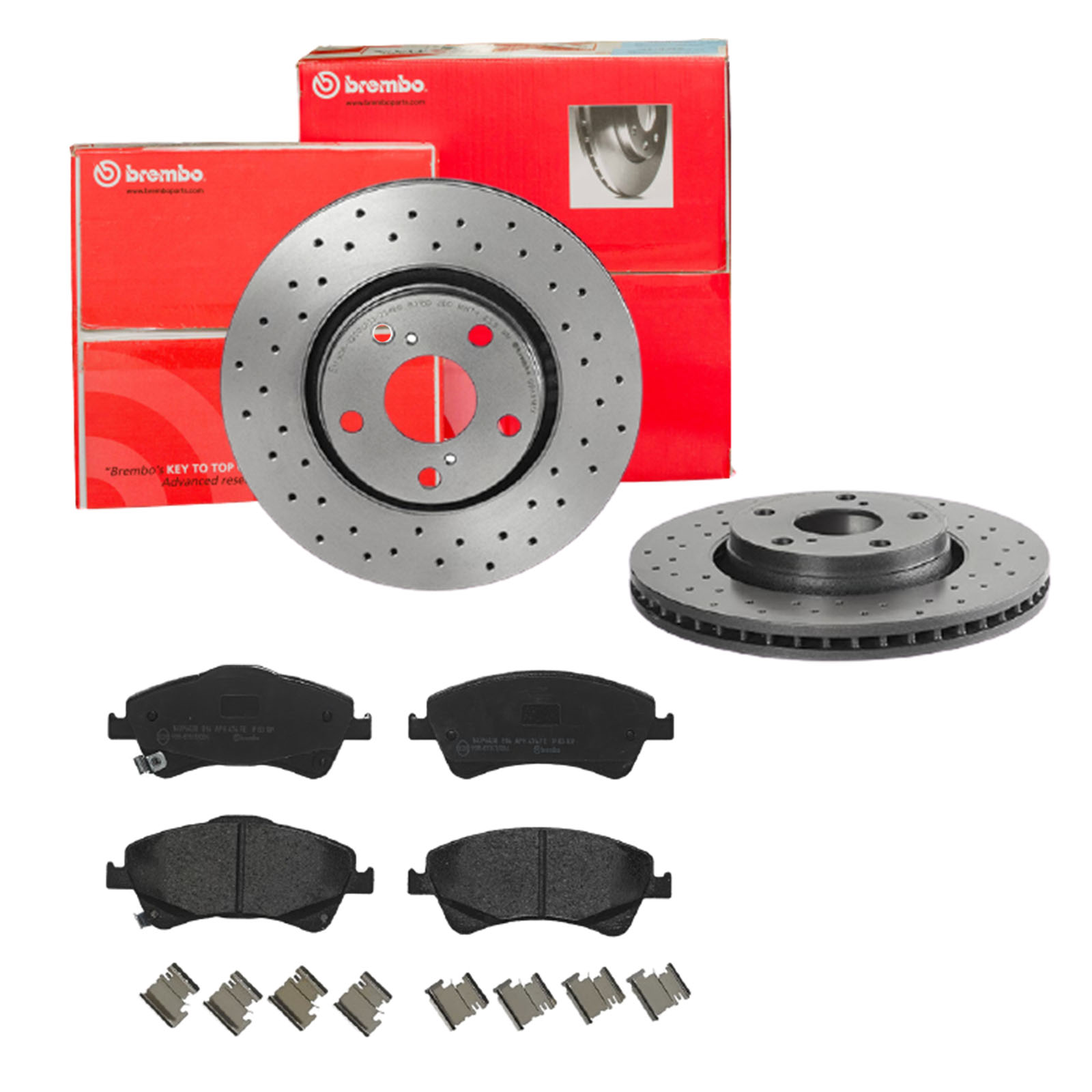BREMBO Bremsensatz, Scheibenbremse sk8k0f2vm3 Vorderachse Gelocht/innenbel. 295mm 26mm für TOYOTA