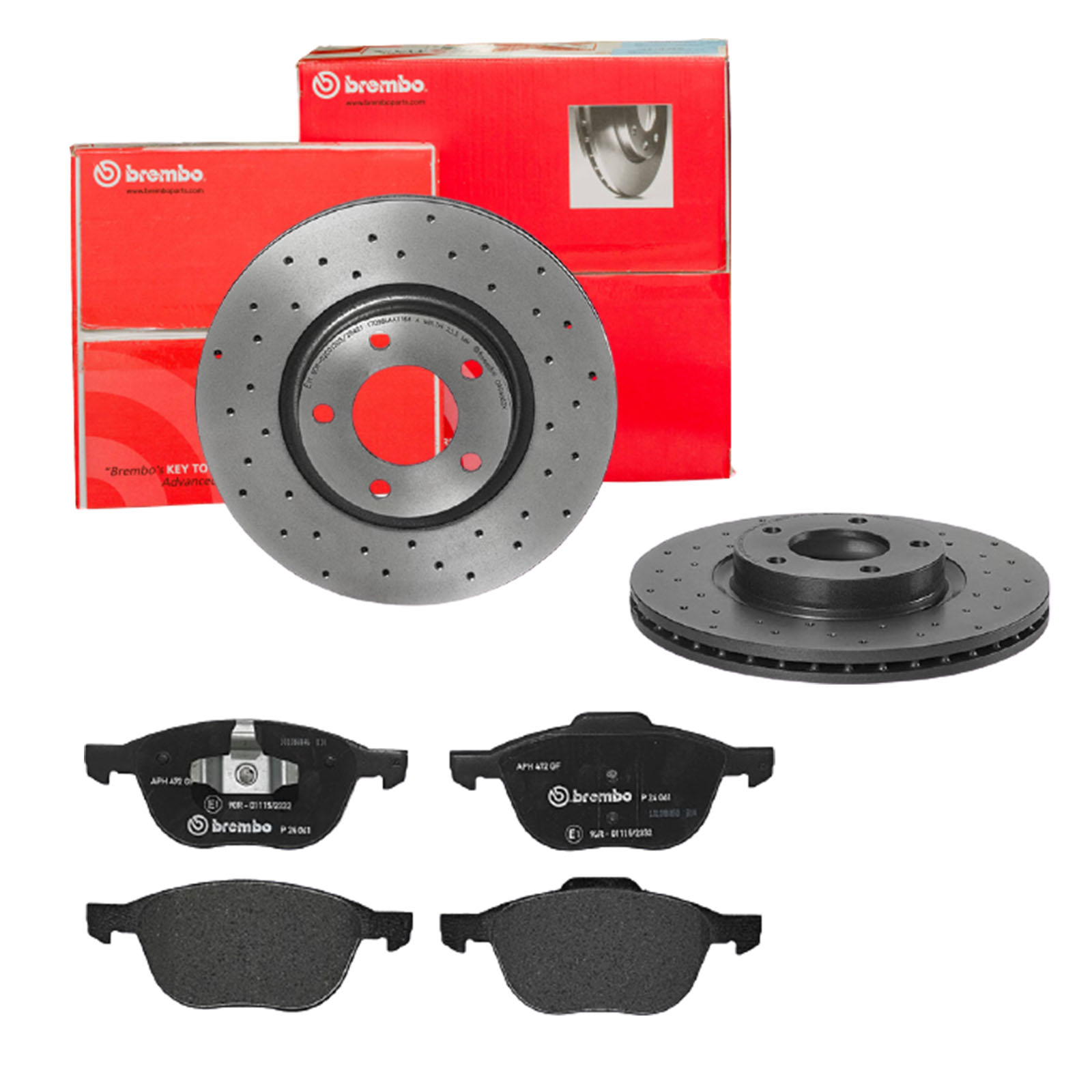 BREMBO Bremsensatz, Scheibenbremse sk8k0f2v67 Vorderachse Gelocht/innenbel. 300mm 25mm für FORD FORD (CHANGAN) VOLVO MAZDA NISSAN MITSUBISHI MAZDA (CH