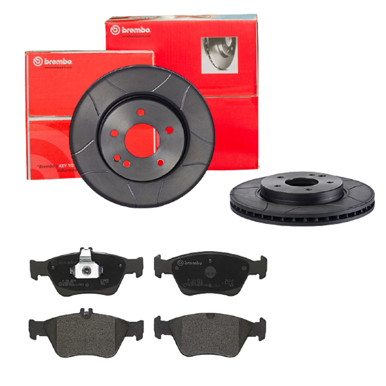BREMBO Bremsensatz, Scheibenbremse sk8k0f2up1 Vorderachse Geschlitzt 288mm 25mm für MERCEDES-BENZ