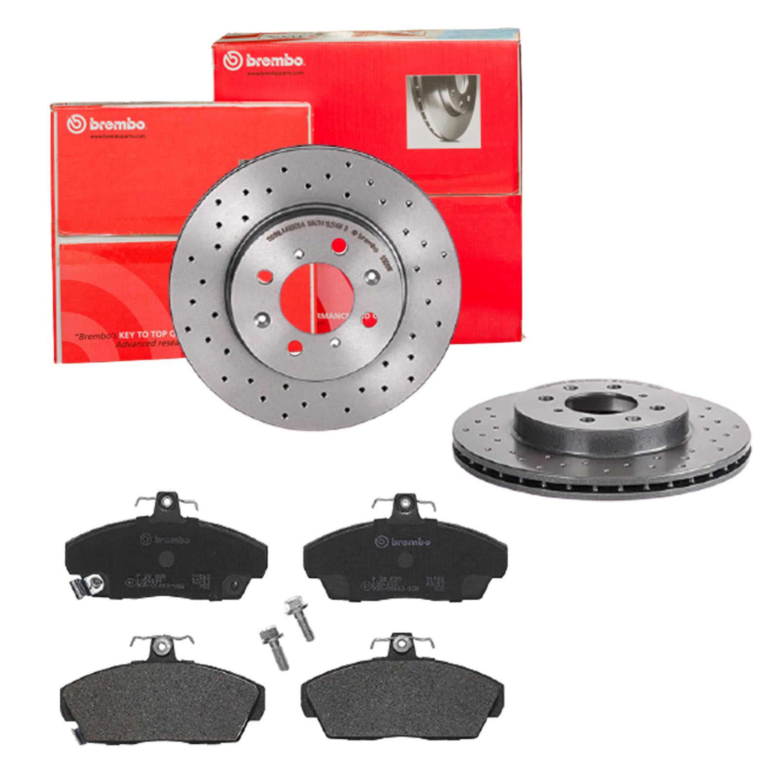 BREMBO Bremsensatz, Scheibenbremse sk8k0f2oc7 Vorderachse Gelocht/innenbel. 262mm 21mm für HONDA MG ROVER ACURA