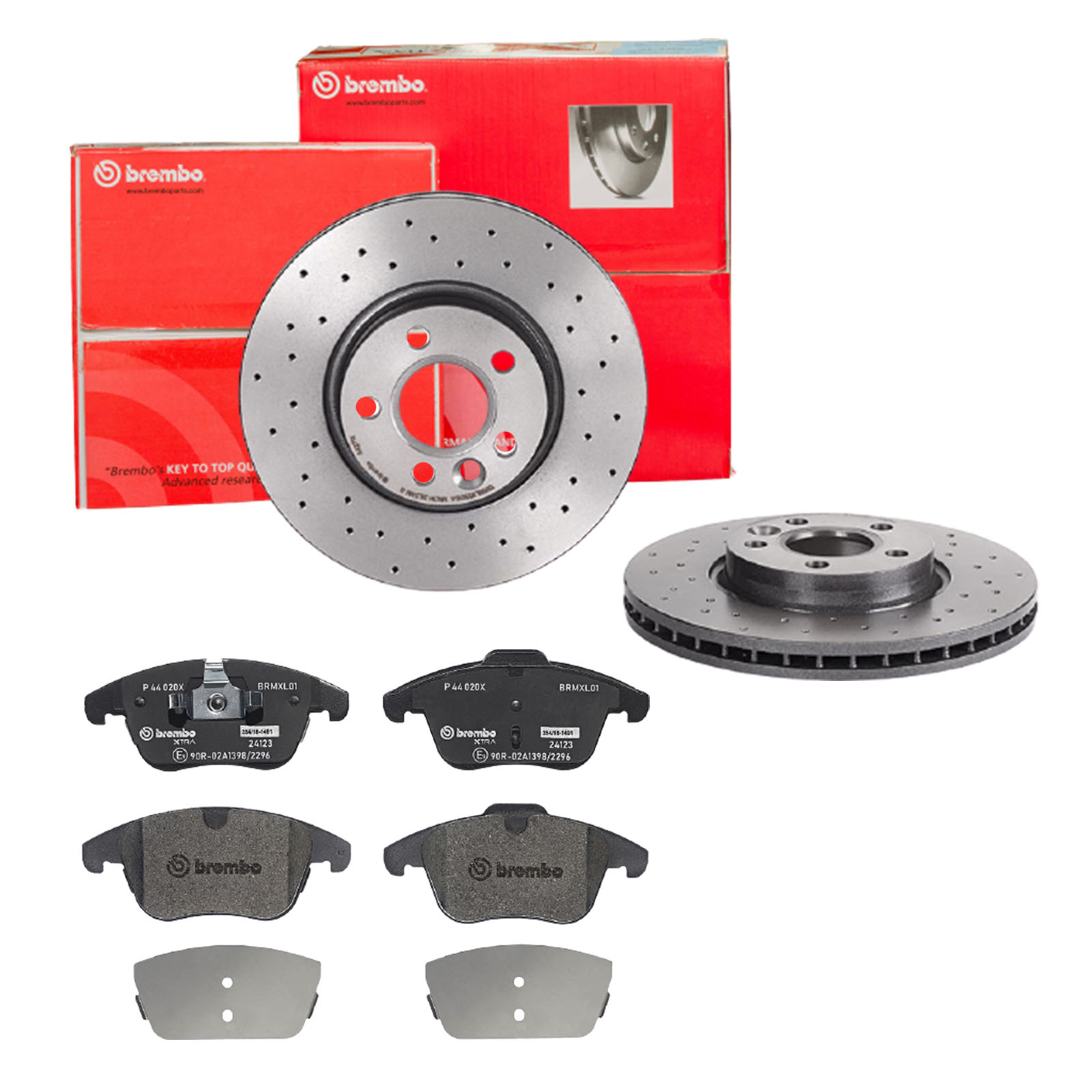BREMBO Bremsensatz, Scheibenbremse sk8k0f2l95 Vorderachse Gelocht/innenbel. 300mm 28mm für FORD MG (SAIC) VOLVO VOLVO ASIA LAND ROVER