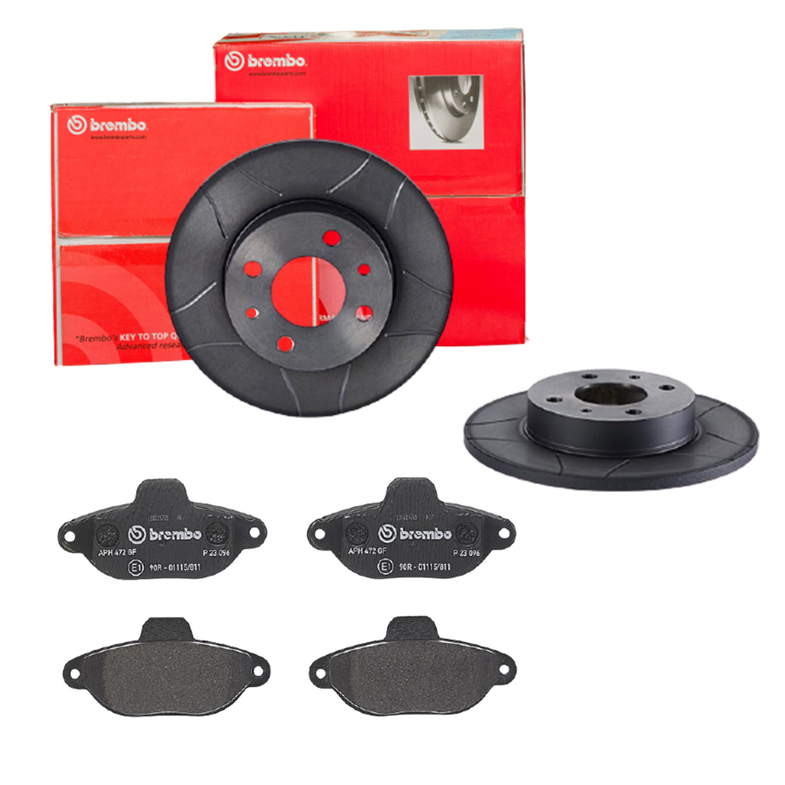 BREMBO Bremsensatz, Scheibenbremse sk8k0f2hh7 Hinterachse Geschlitzt 240mm 11mm für FORD FIAT ABARTH ZASTAVA ALFA ROMEO