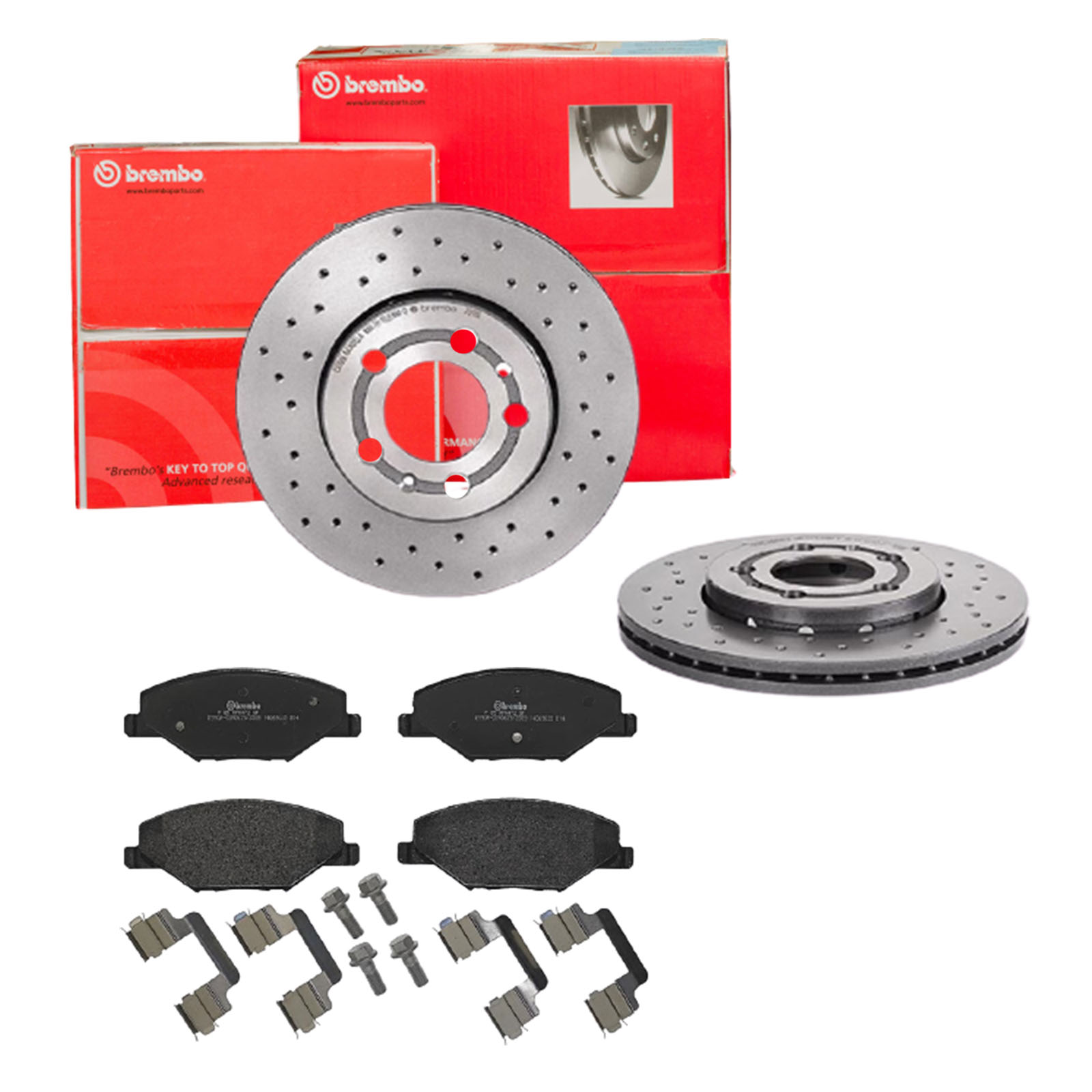 BREMBO Bremsensatz, Scheibenbremse sk8k0f2f87 Vorderachse Gelocht/innenbel. 256mm 22mm für SKODA SEAT SKODA (SVW) AUDI VW VW (FAW)