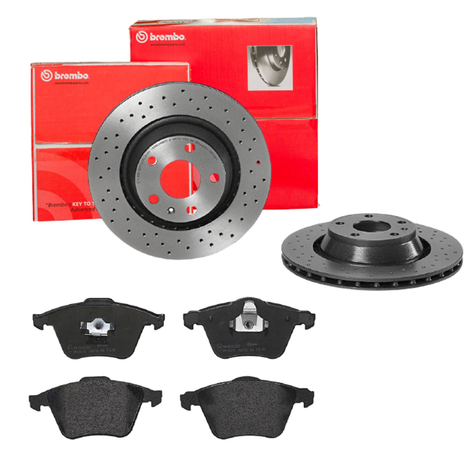 BREMBO Bremsensatz, Scheibenbremse sk8k0f2es1 Vorderachse Gelocht/innenbel. 320mm 25mm für VOLVO FORD SAAB MAZDA