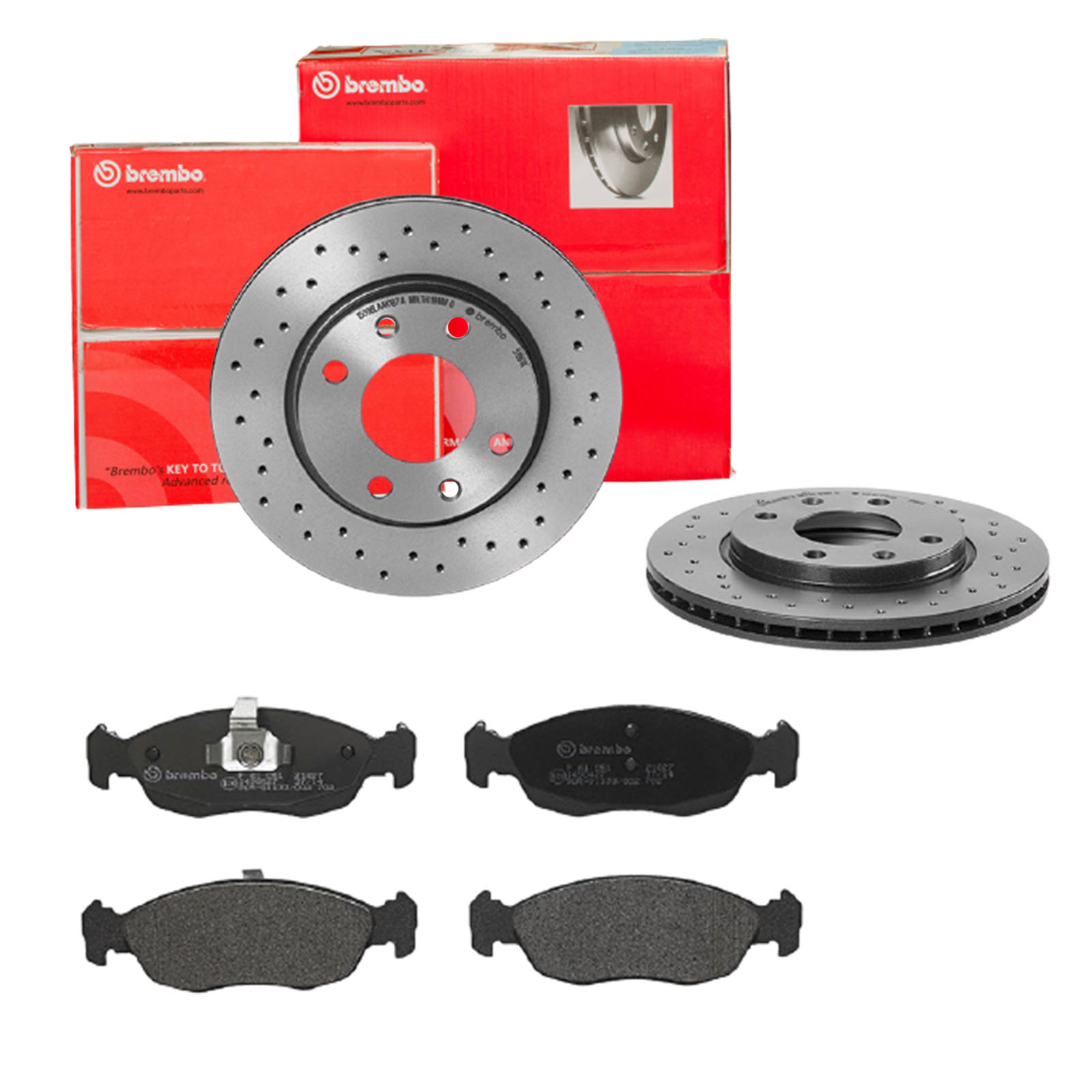 BREMBO Bremsensatz, Scheibenbremse sk8k0f2d73 Vorderachse Gelocht/innenbel. 247mm 20mm für CITROËN PEUGEOT