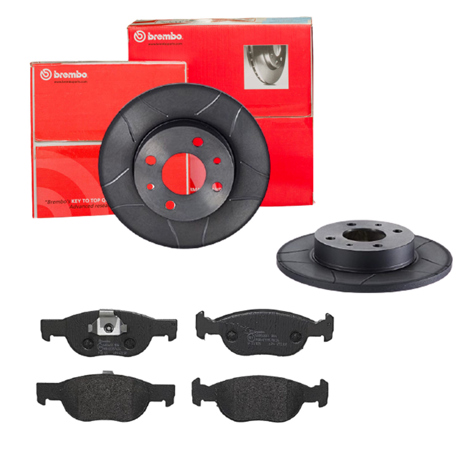BREMBO Bremsensatz, Scheibenbremse sk8k0f2an3 Hinterachse Geschlitzt 240mm 11mm für FORD FIAT ZASTAVA ABARTH ALFA ROMEO
