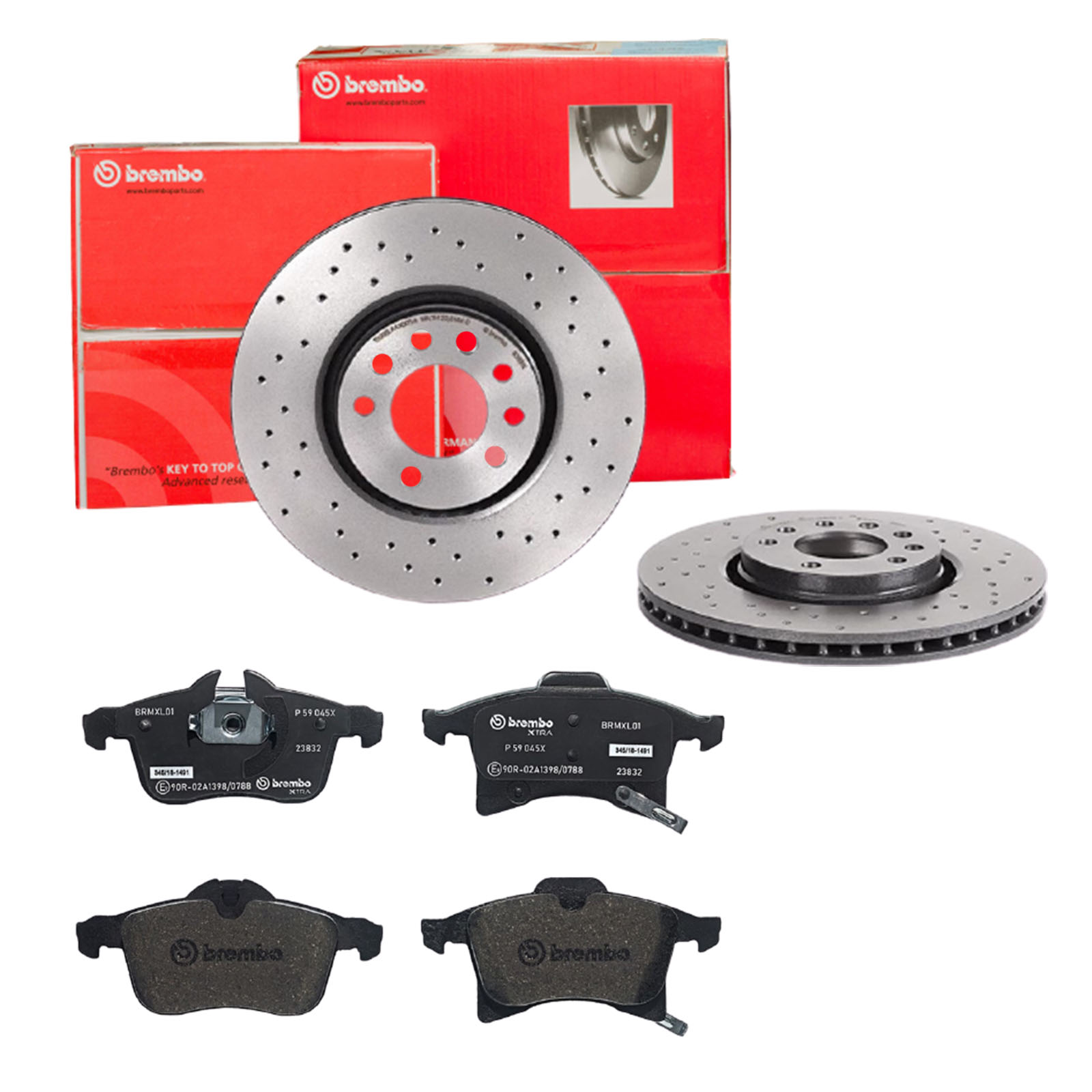 BREMBO Bremsensatz, Scheibenbremse sk8k0f28d3 Vorderachse Gelocht/innenbel. 308mm 25mm für OPEL VAUXHALL SAAB GENERAL MOTORS SATURN AC