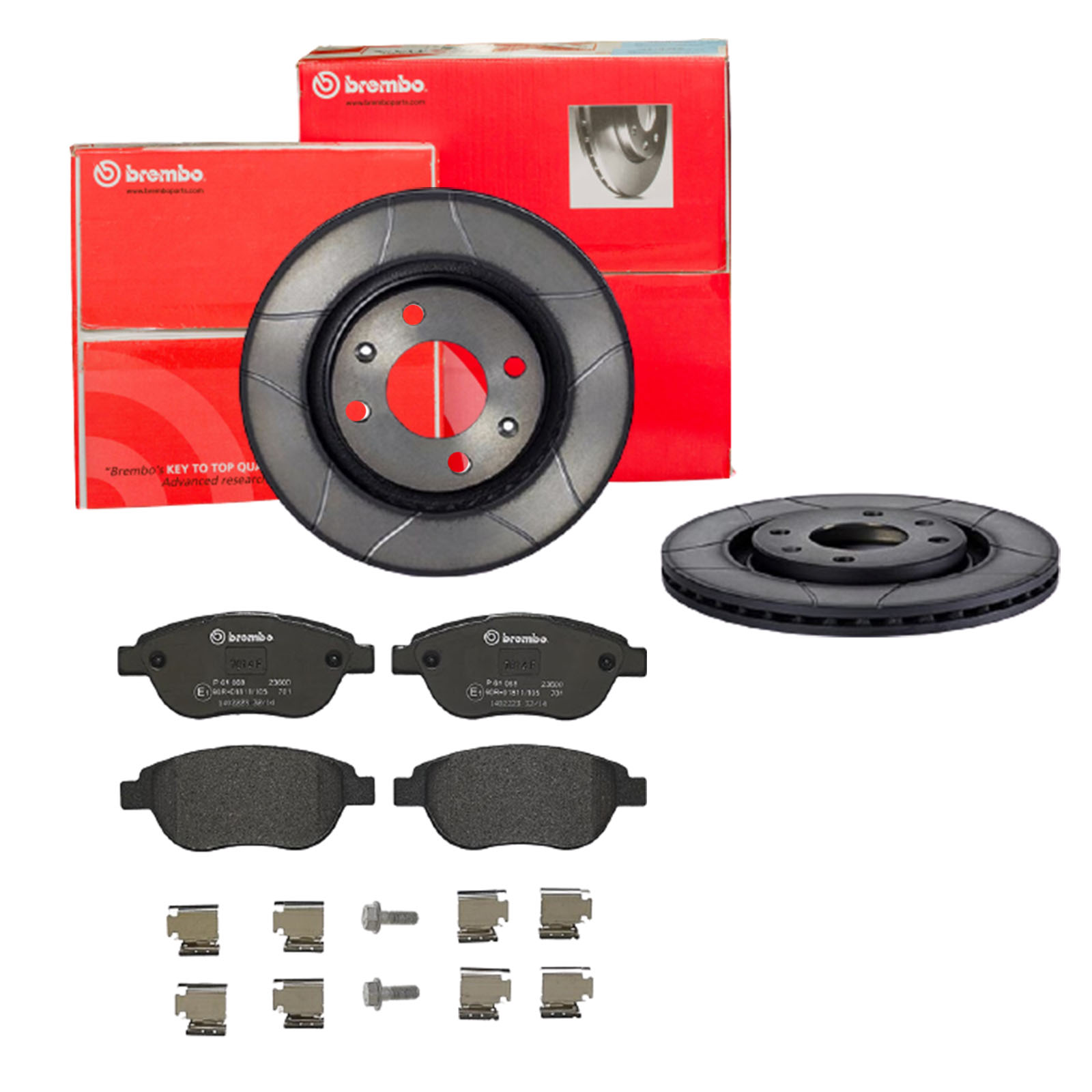 BREMBO Bremsensatz, Scheibenbremse sk8k0f27i1 Vorderachse Geschlitzt 266mm 20mm für CITROËN PEUGEOT GEELY CITROËN (DF-PSA) DONGFENG FENGXING