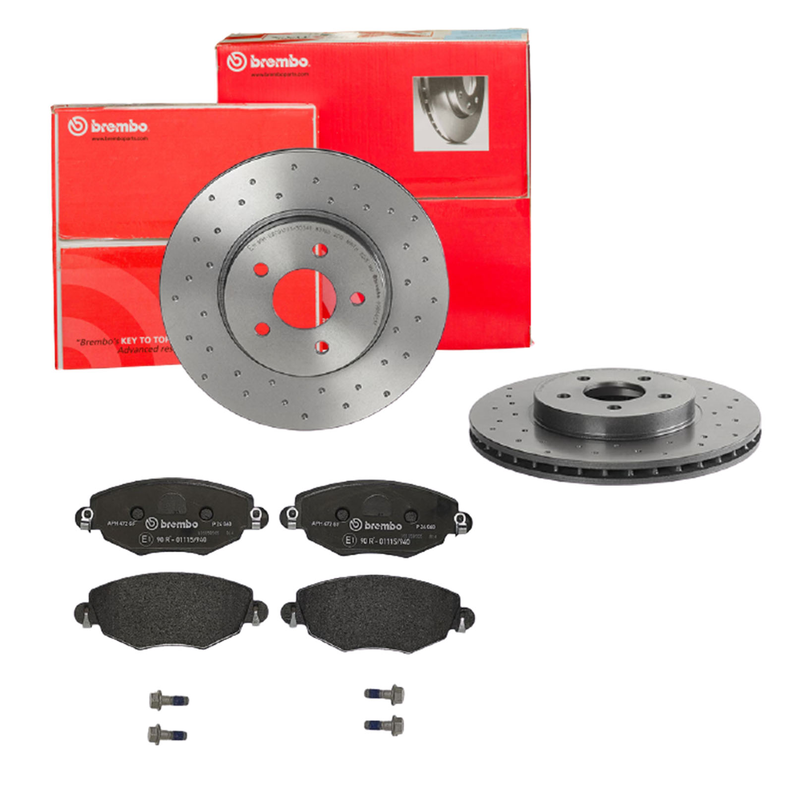 BREMBO Bremsensatz, Scheibenbremse sk8k0f2705 Vorderachse Gelocht/innenbel. 300mm 24mm für FORD JAGUAR
