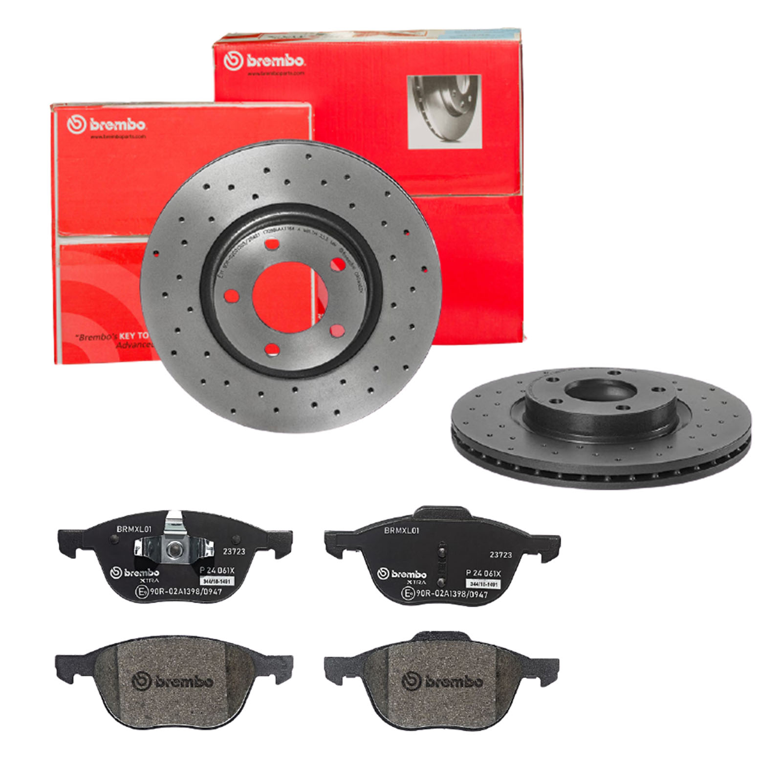 BREMBO Bremsensatz, Scheibenbremse sk8k0f26k9 Vorderachse Gelocht/innenbel. 300mm 25mm für FORD FORD (CHANGAN) VOLVO MAZDA MITSUBISHI MAZDA (CHANGAN)