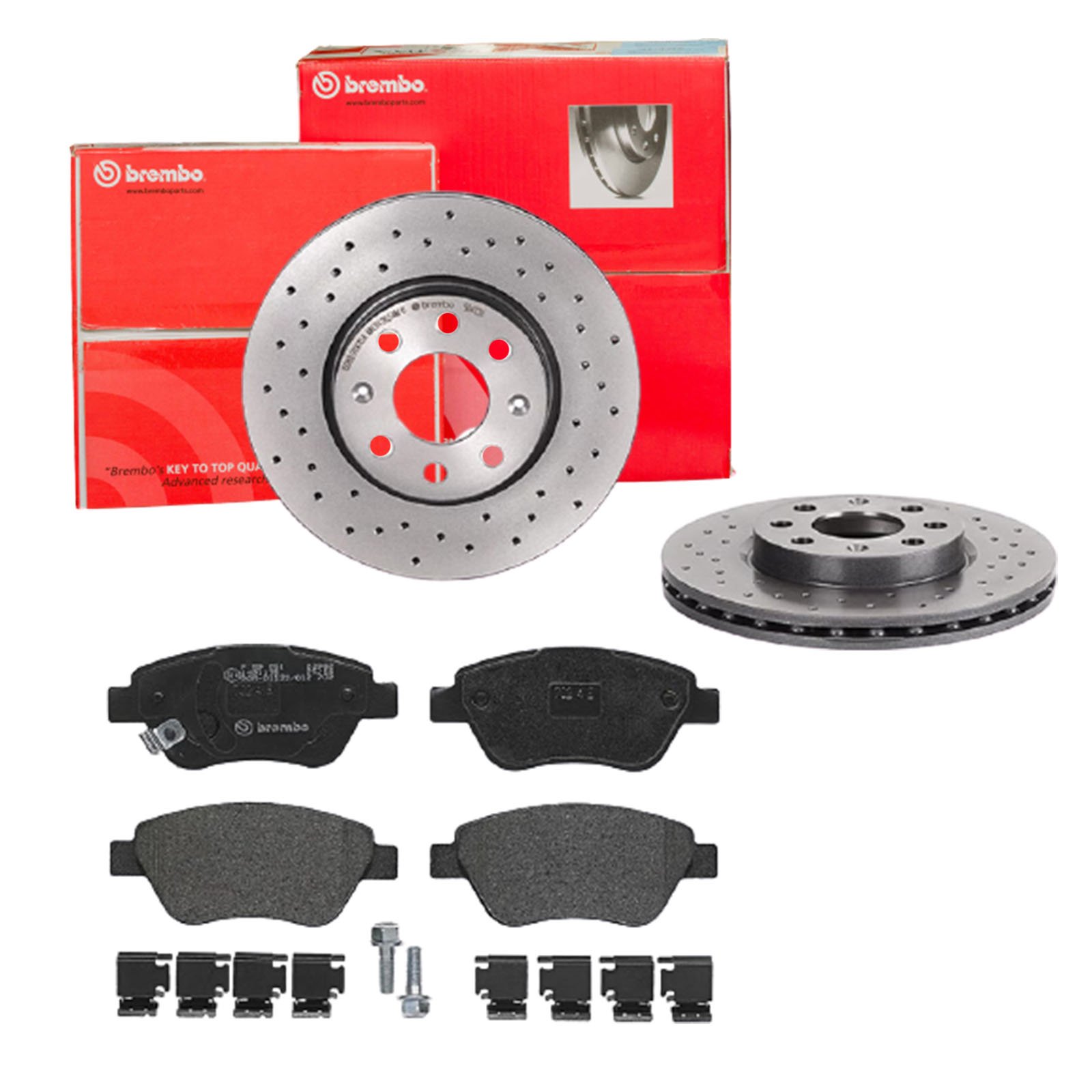BREMBO sk8k0f2633 Vorderachse Gelocht/innenbel. 257mm 22mm für OPEL VAUXHALL FIAT GENERAL MOTORS