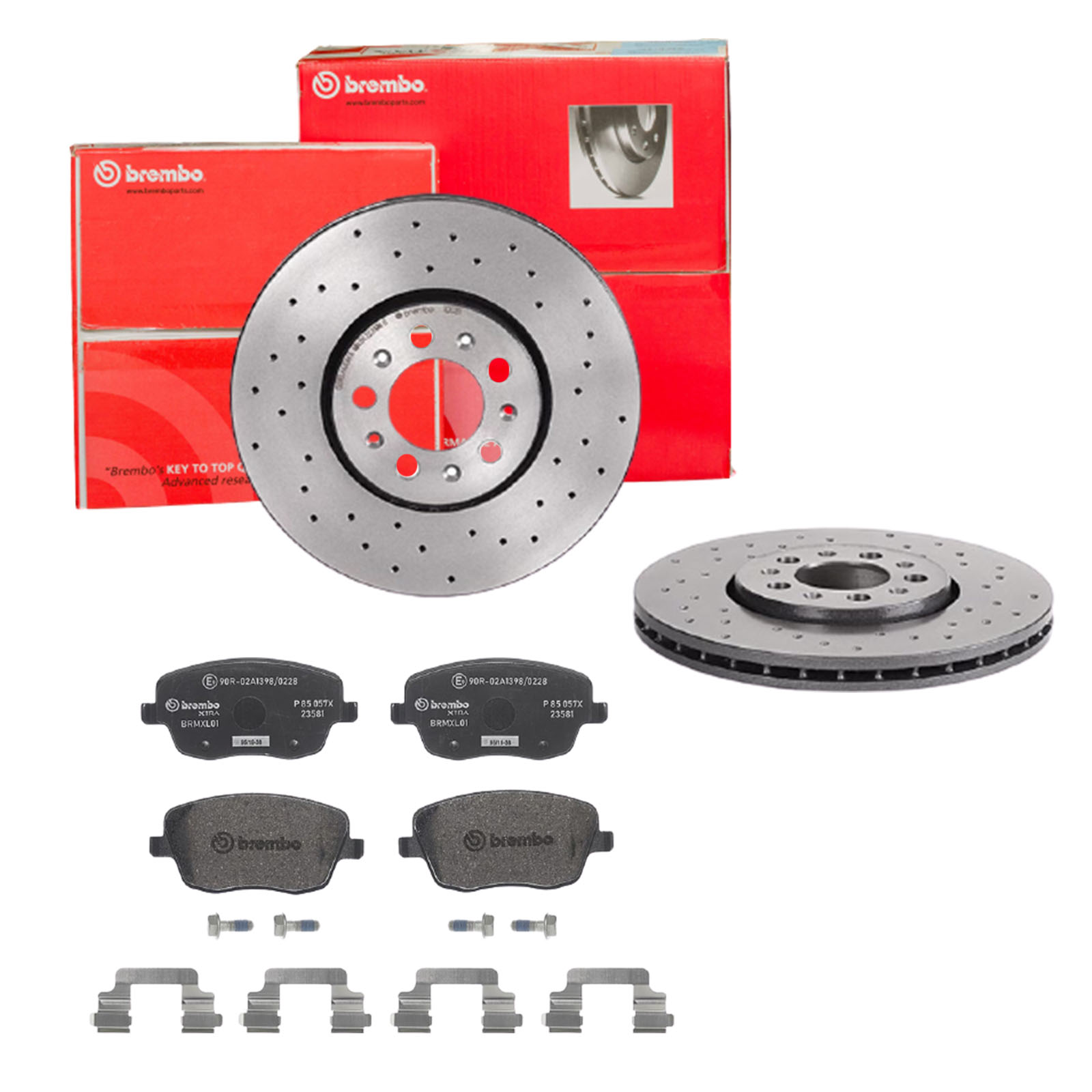 BREMBO Bremsensatz, Scheibenbremse sk8k0f24c9 Vorderachse Gelocht/innenbel. 288mm 25mm für SEAT VW SKODA AUDI SKODA (SVW) VW (FAW) VW (SVW)