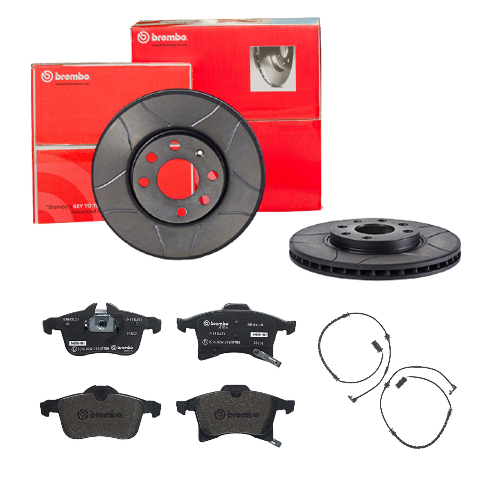 BREMBO Bremsensatz, Scheibenbremse sk8k0f21k3 Vorderachse Geschlitzt 256mm 24mm für OPEL GENERAL MOTORS VAUXHALL SATURN AC