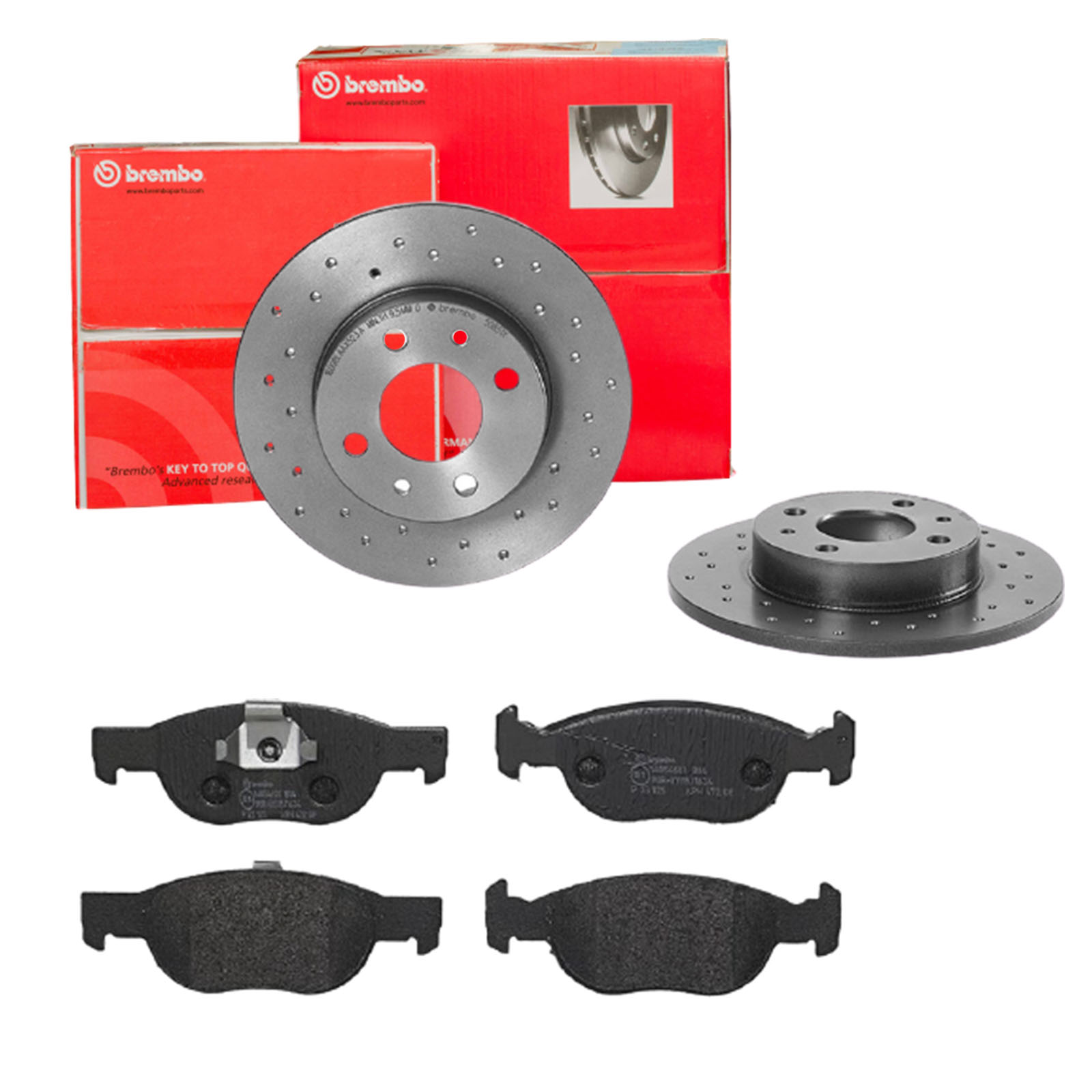 BREMBO Bremsensatz, Scheibenbremse sk8k0f1xe9 Hinterachse Gelocht 240mm 11mm für FORD FIAT ZASTAVA ABARTH ALFA ROMEO