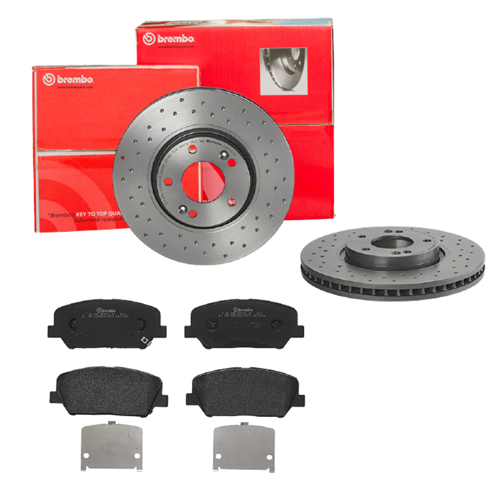 BREMBO Bremsensatz, Scheibenbremse sk8k0f1wd7 Vorderachse Gelocht/innenbel. 300mm 28mm für KIA HYUNDAI