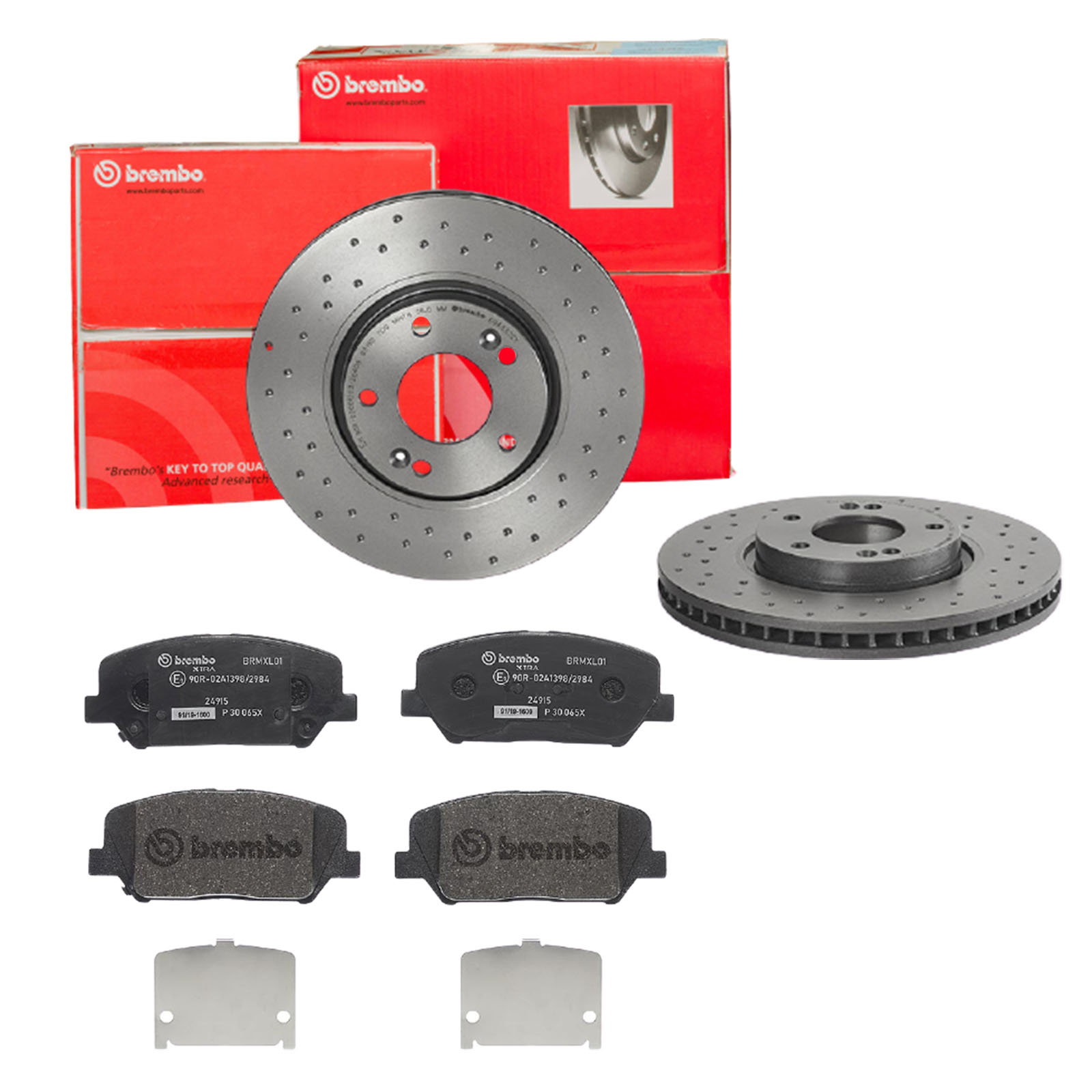 BREMBO Bremsensatz, Scheibenbremse sk8k0f1o09 Vorderachse Gelocht/innenbel. 300mm 28mm für KIA HYUNDAI
