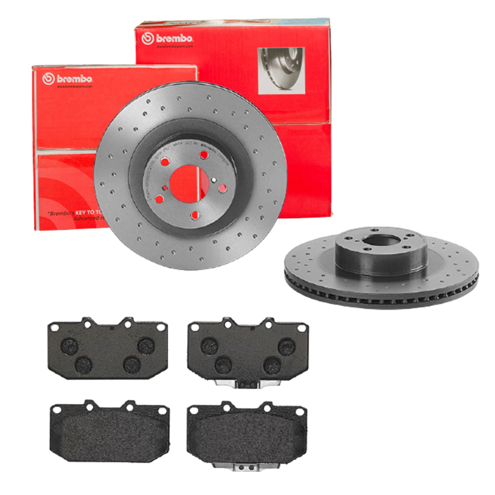 BREMBO Bremsensatz, Scheibenbremse sk8k0f1n07 Vorderachse Gelocht/innenbel. 293mm 24mm für TOYOTA NISSAN SUBARU