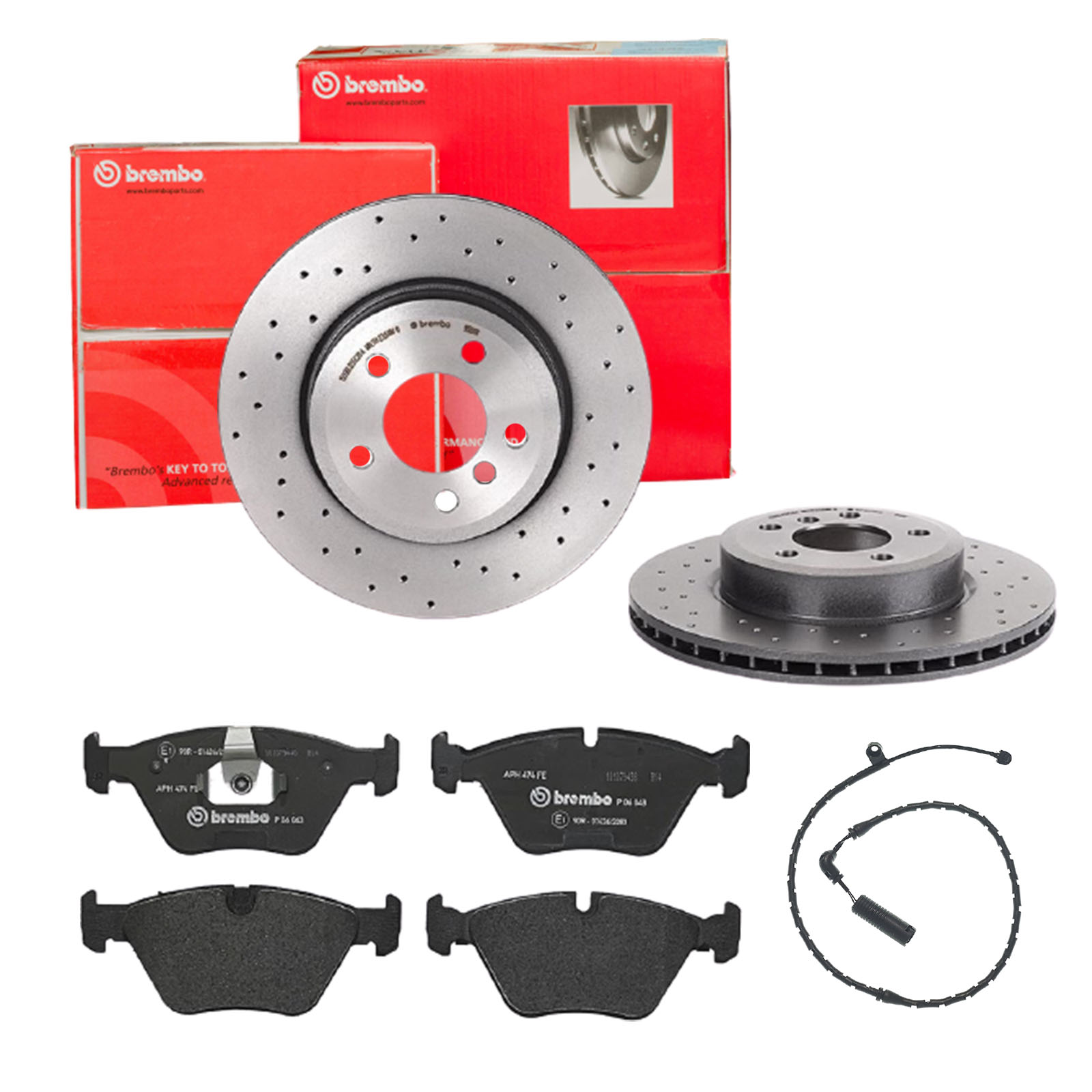 BREMBO Bremsensatz, Scheibenbremse sk8k0f1kx3 Vorderachse Gelocht/innenbel. 325mm 25mm für BMW ROVER