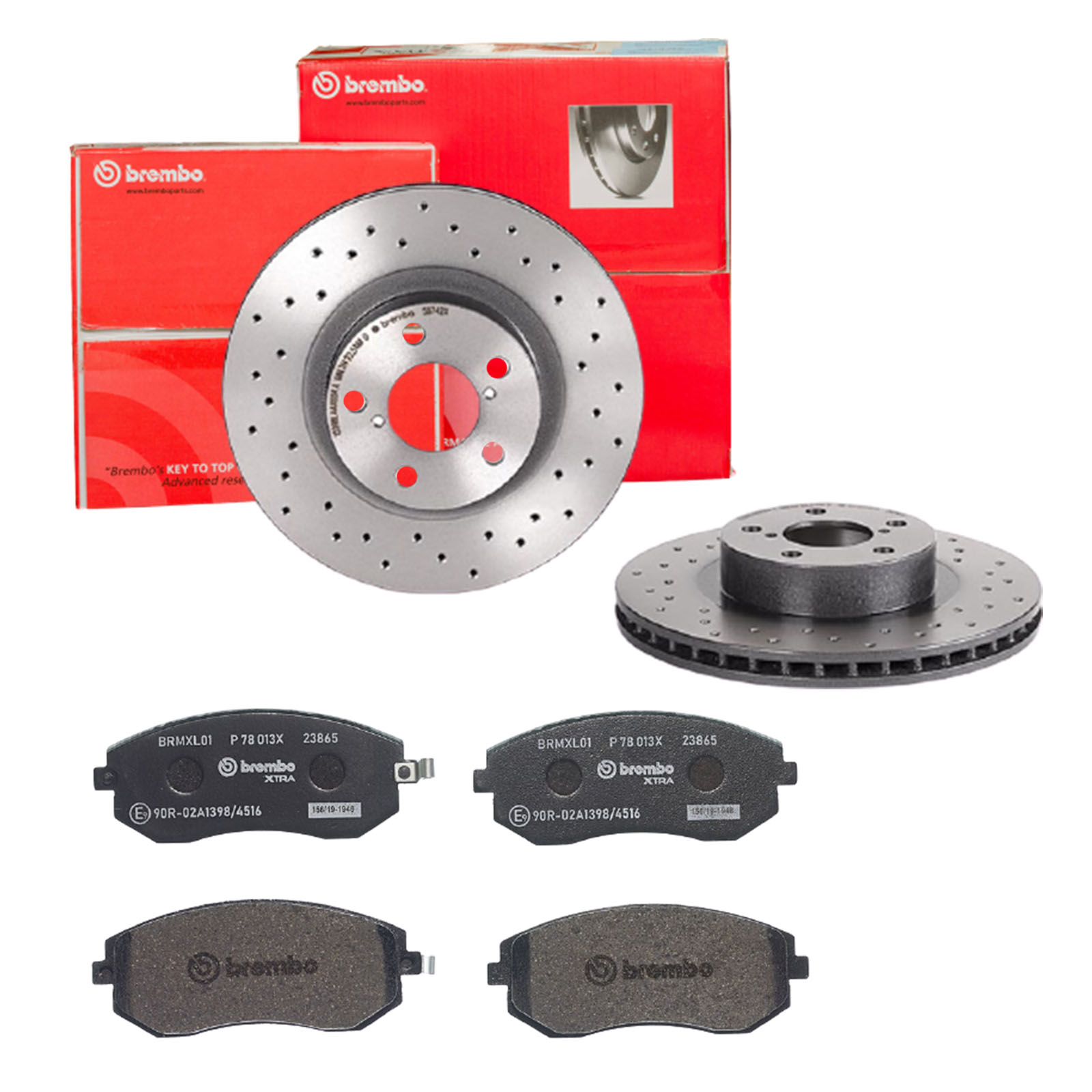 BREMBO Bremsensatz, Scheibenbremse sk8k0f1ia9 Vorderachse Gelocht/innenbel. 276mm 24mm für SAAB SUBARU TOYOTA