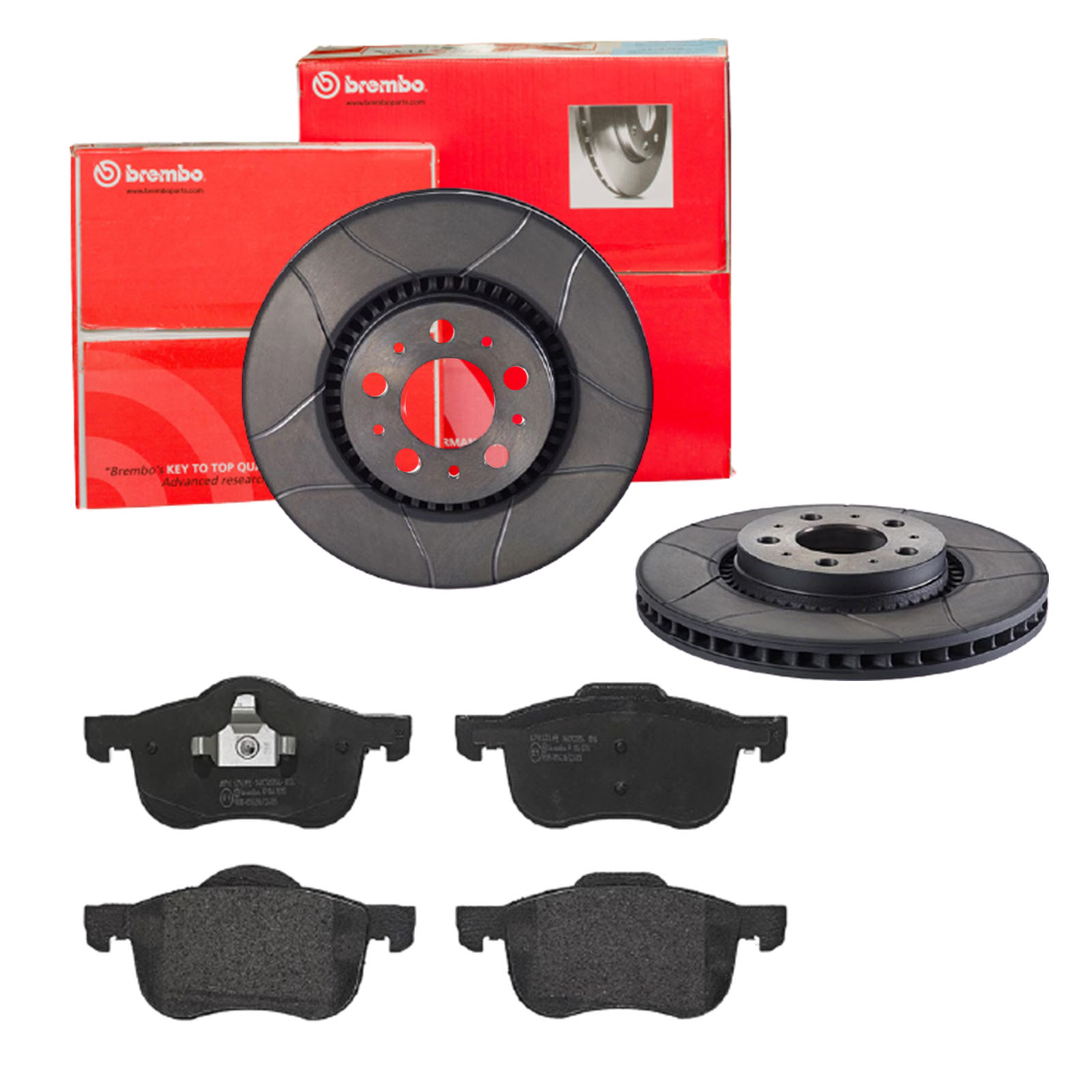 BREMBO Bremsensatz, Scheibenbremse sk8k0f1fz5 Vorderachse Geschlitzt 305mm 28mm für VOLVO