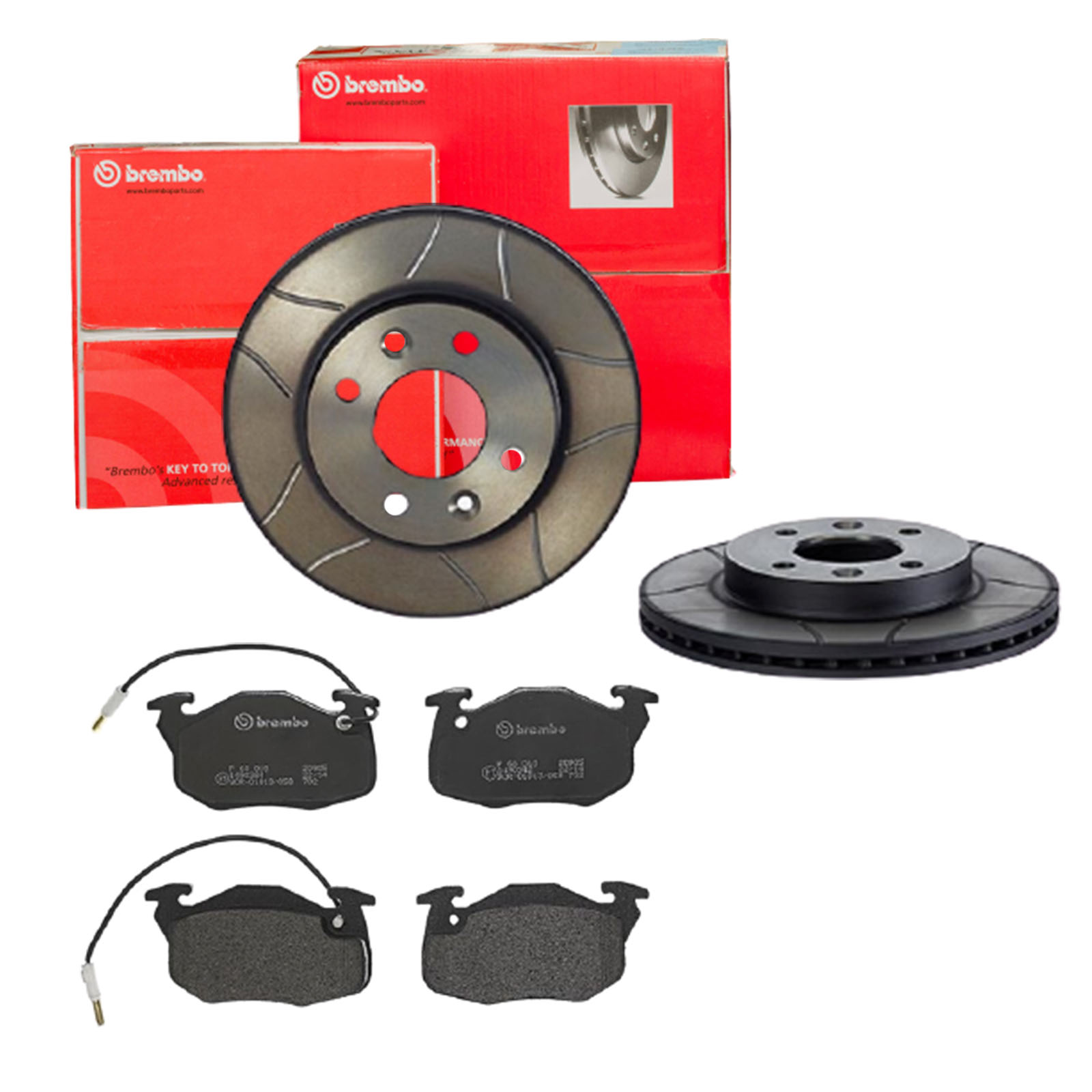 BREMBO Bremsensatz, Scheibenbremse sk8k0f1c33 Vorderachse Geschlitzt 238mm 20mm für CITROËN PEUGEOT RENAULT NISSAN