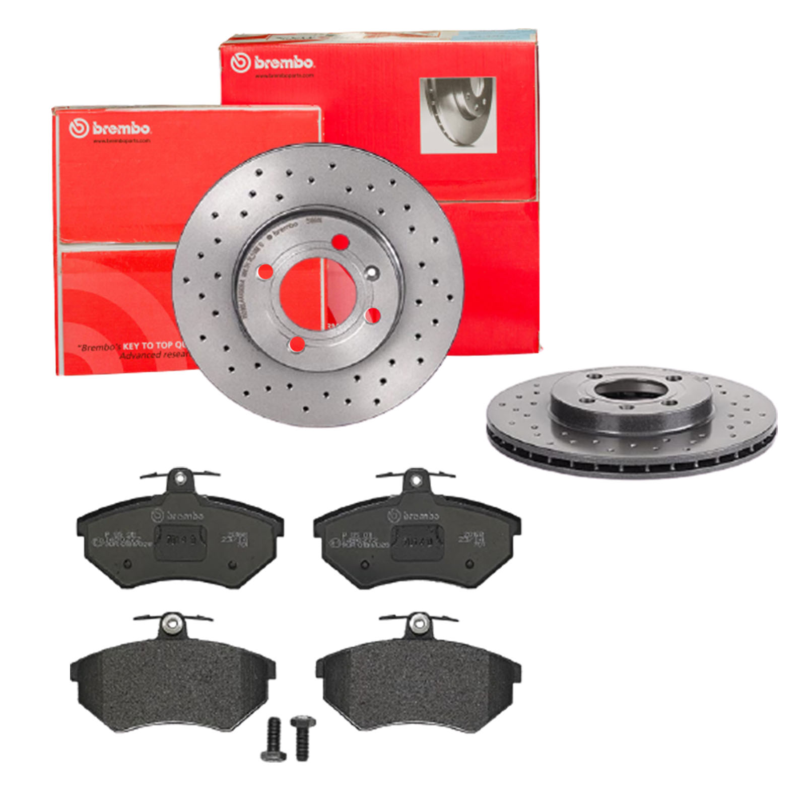 BREMBO Bremsensatz, Scheibenbremse sk8k0f1b61 Vorderachse Gelocht/innenbel. 256mm 20mm für VW (FAW) VW SEAT AUDI CHERY
