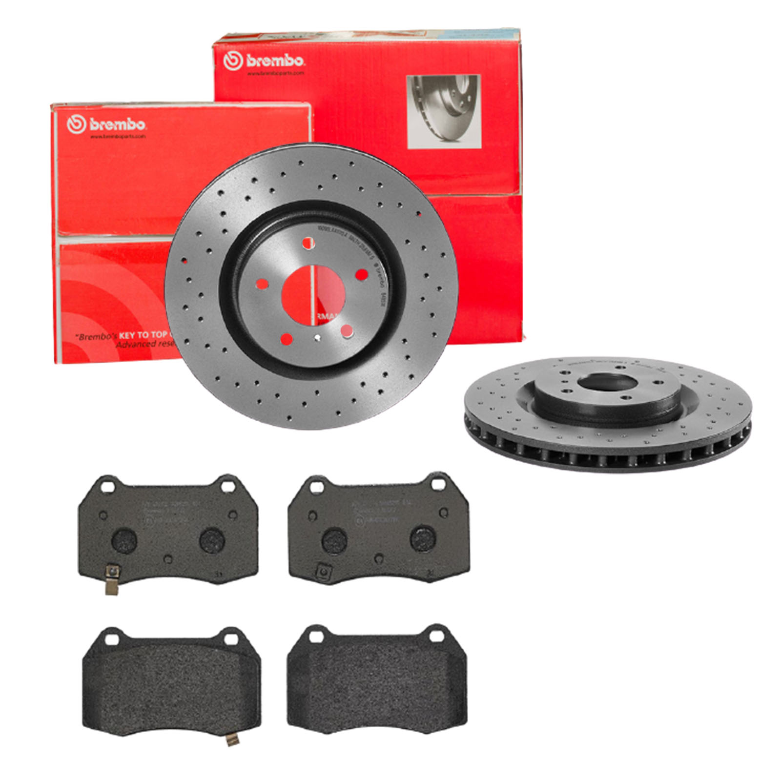 BREMBO Bremsensatz, Scheibenbremse sk8k0f1963 Vorderachse Gelocht/innenbel. 324mm 30mm für NISSAN HONDA