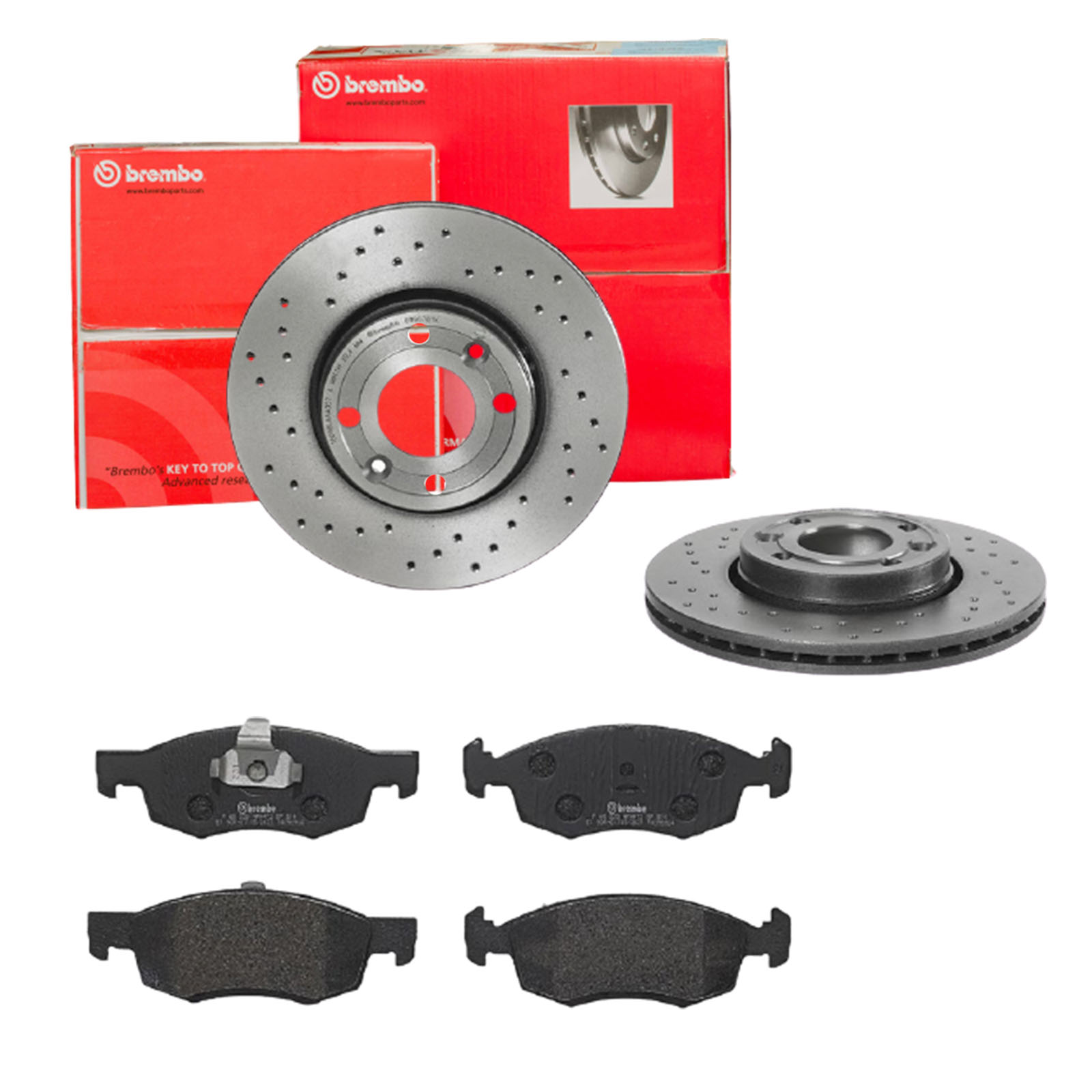 BREMBO Bremsensatz, Scheibenbremse sk8k0f1579 Vorderachse Gelocht/innenbel. 260mm 22mm für DACIA NISSAN RENAULT
