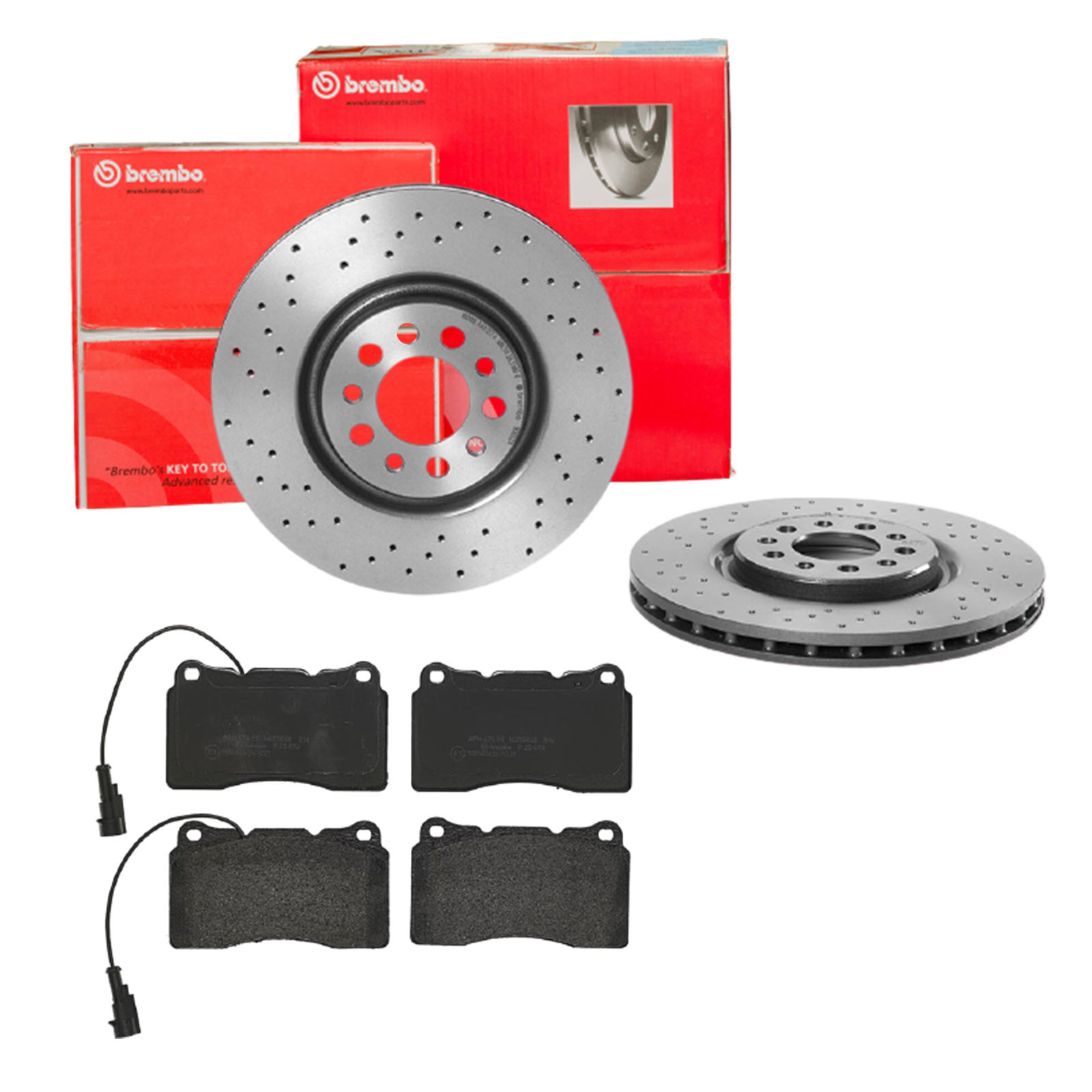 BREMBO Bremsensatz, Scheibenbremse sk8k0f12q9 Vorderachse Gelocht/innenbel. 330mm 28mm für ALFA ROMEO LANCIA VOLVO FIAT RENAULT JEEP (GAC FCA)