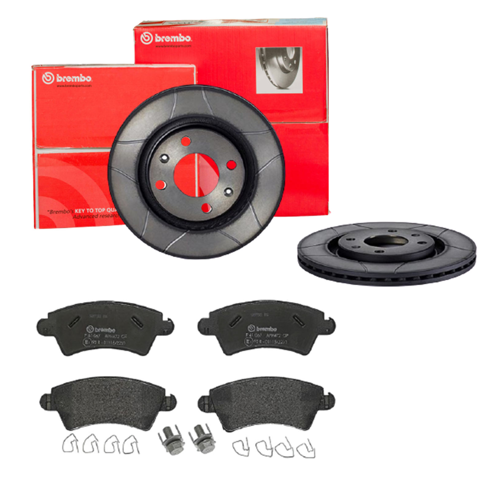 BREMBO Bremsensatz, Scheibenbremse sk8k0f12a3 Vorderachse Geschlitzt 266mm 20mm für CITROËN PEUGEOT
