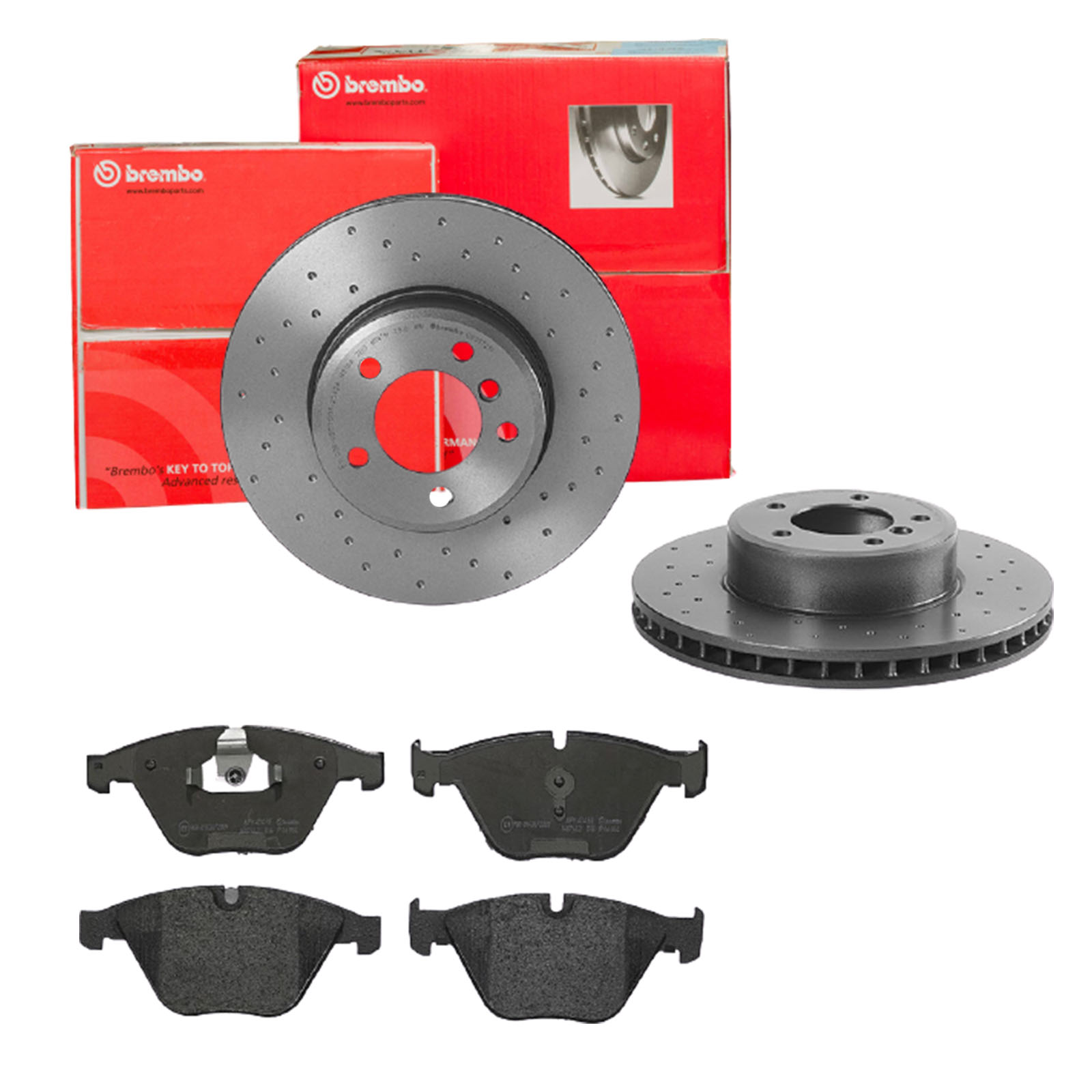 BREMBO Bremsensatz, Scheibenbremse sk8k0f10h9 Vorderachse Gelocht/innenbel. 324mm 30mm für BMW