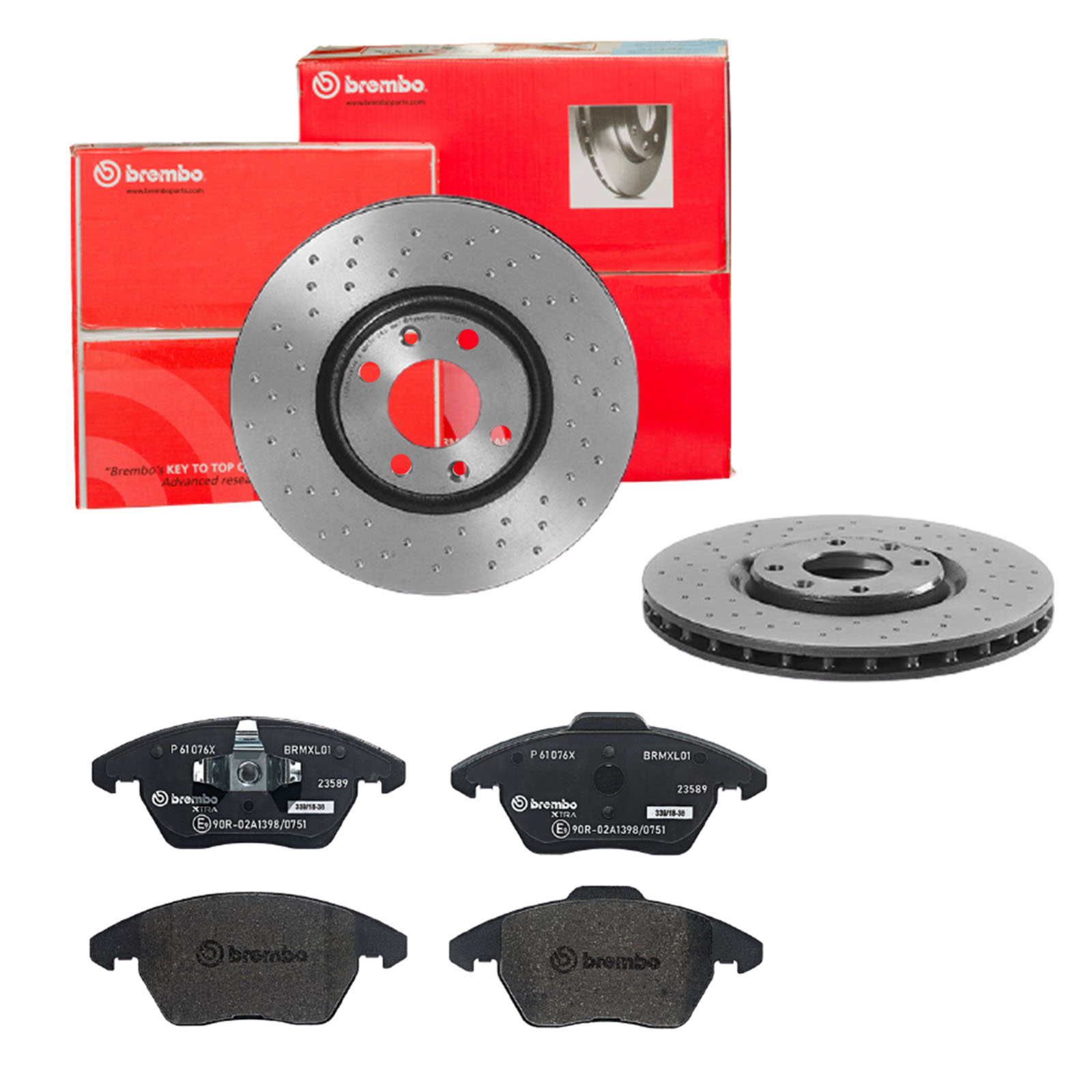 BREMBO Bremsensatz, Scheibenbremse sk8k0f0z51 Vorderachse Gelocht/innenbel. 302mm 26mm für PEUGEOT CITROËN PEUGEOT (DF-PSA) DS