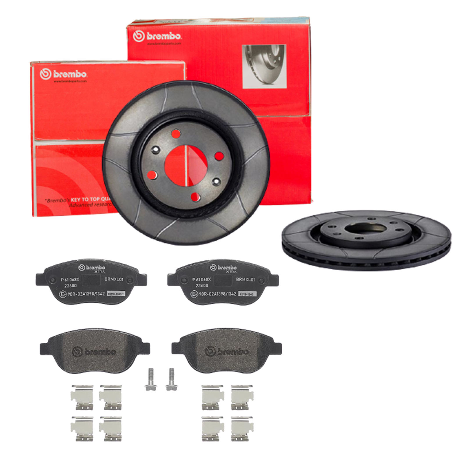 BREMBO Bremsensatz, Scheibenbremse sk8k0f0ya9 Vorderachse Geschlitzt 266mm 20mm für CITROËN PEUGEOT GEELY CITROËN (DF-PSA) FENGXING DONGFENG