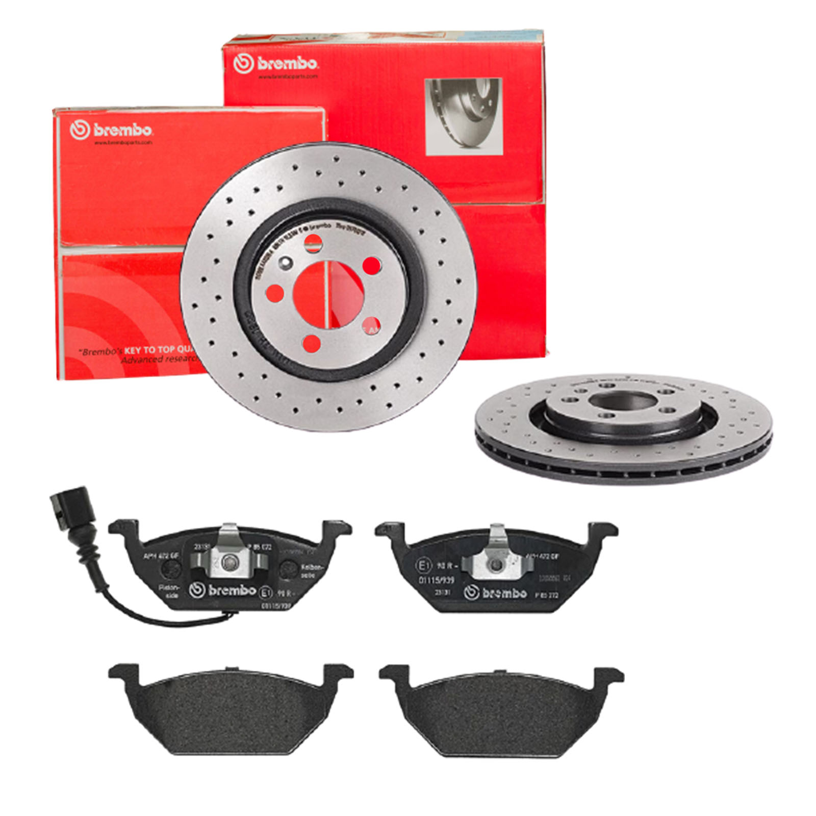 BREMBO Bremsensatz, Scheibenbremse sk8k0f0v73 Vorderachse Gelocht/innenbel. 280mm 22mm für ROEWE (SAIC) AUDI SEAT SKODA VW VW (FAW) VW (SVW)