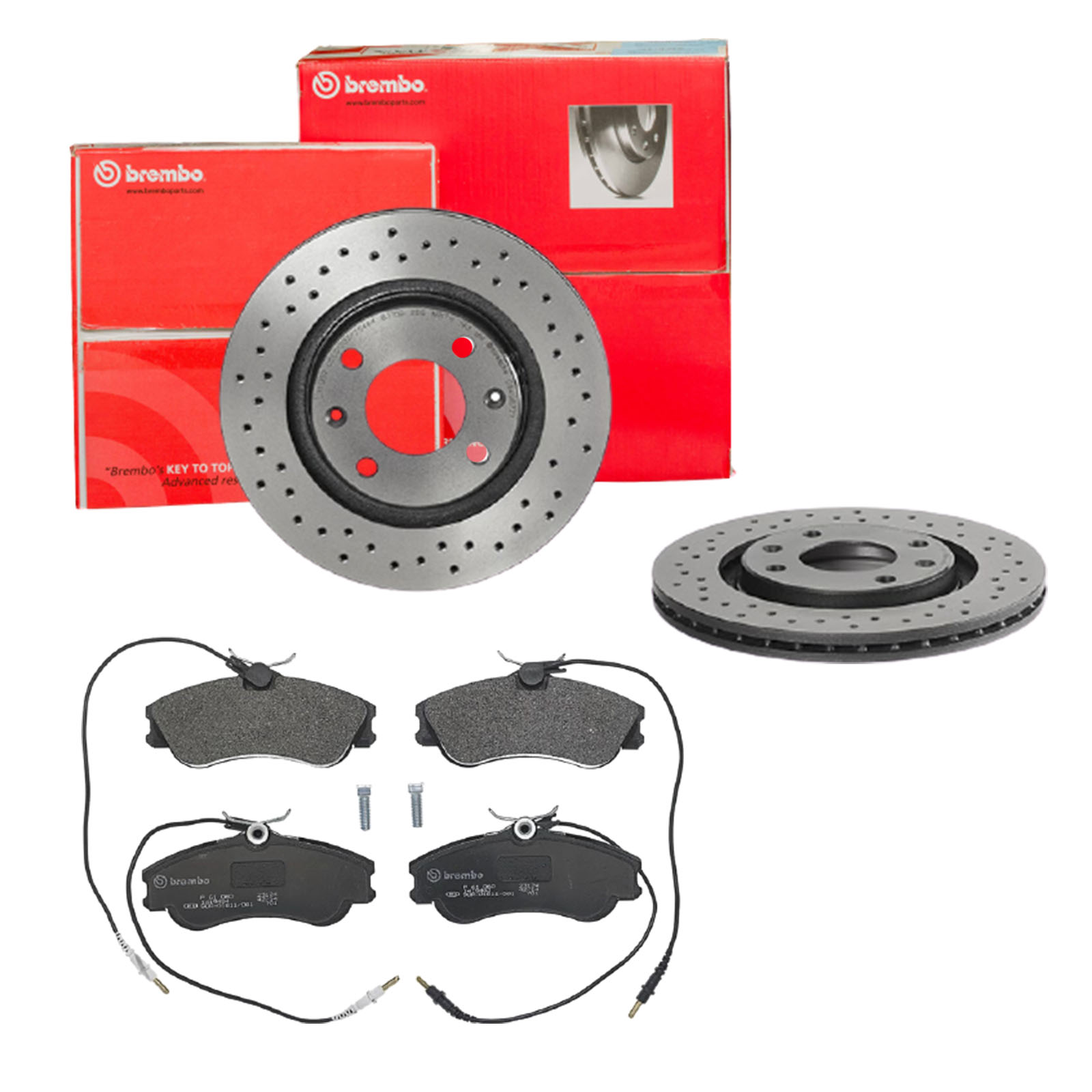 BREMBO sk8k0f0u51 Vorderachse Gelocht/innenbel. 266mm 20mm für CITROËN PEUGEOT