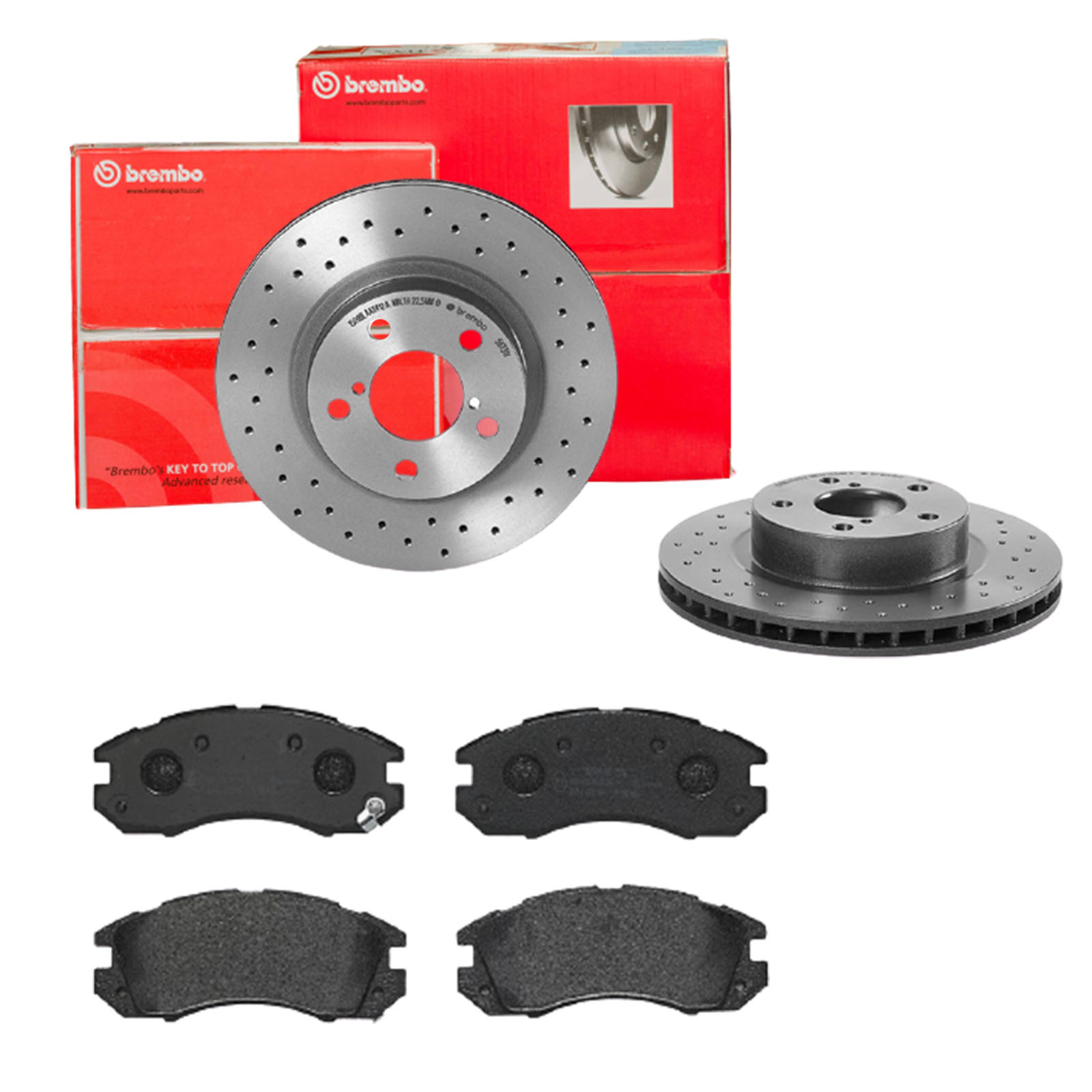 BREMBO Bremsensatz, Scheibenbremse sk8k0f0sb7 Vorderachse Gelocht/innenbel. 260mm 24mm für SUBARU NISSAN