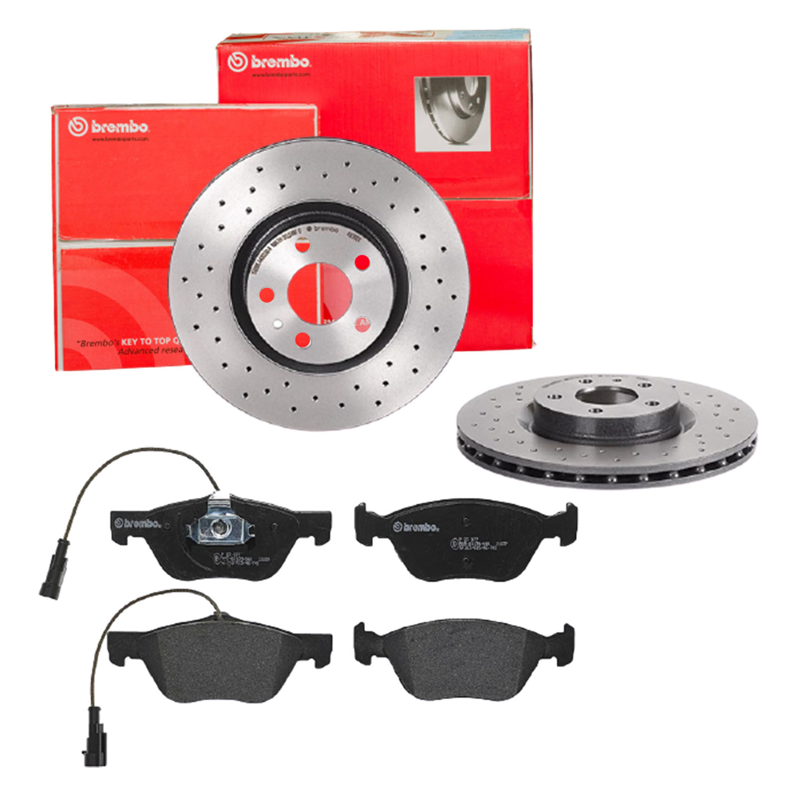 BREMBO sk8k0f0n57 Vorderachse Gelocht/innenbel. 284mm 22mm für OPEL FIAT ALFA ROMEO LANCIA VAUXHALL