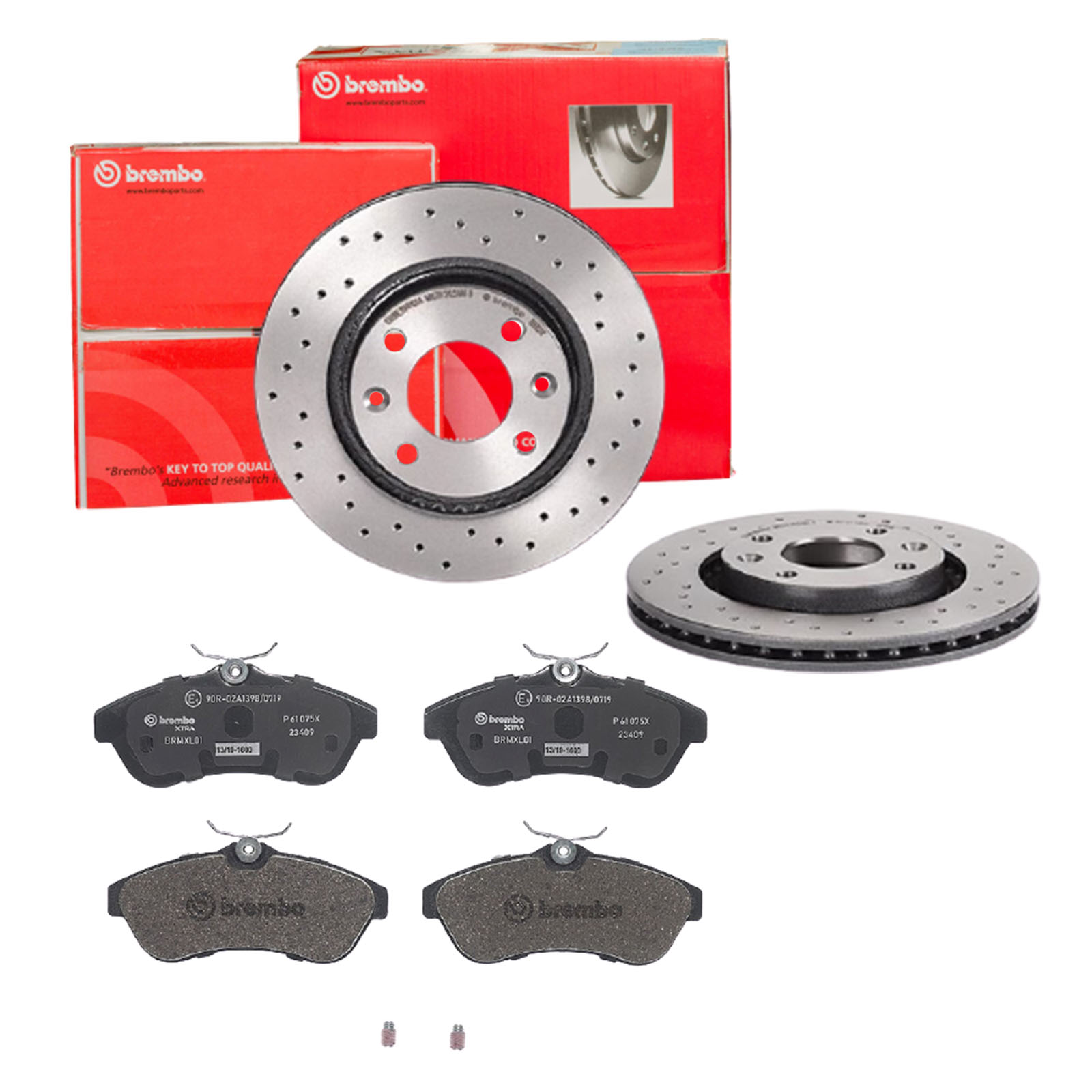 BREMBO Bremsensatz, Scheibenbremse sk8k0f0mq1 Vorderachse Gelocht/innenbel. 266mm 22mm für PEUGEOT CITROËN DS OPEL FENGSHEN CITROËN (DF-PSA)